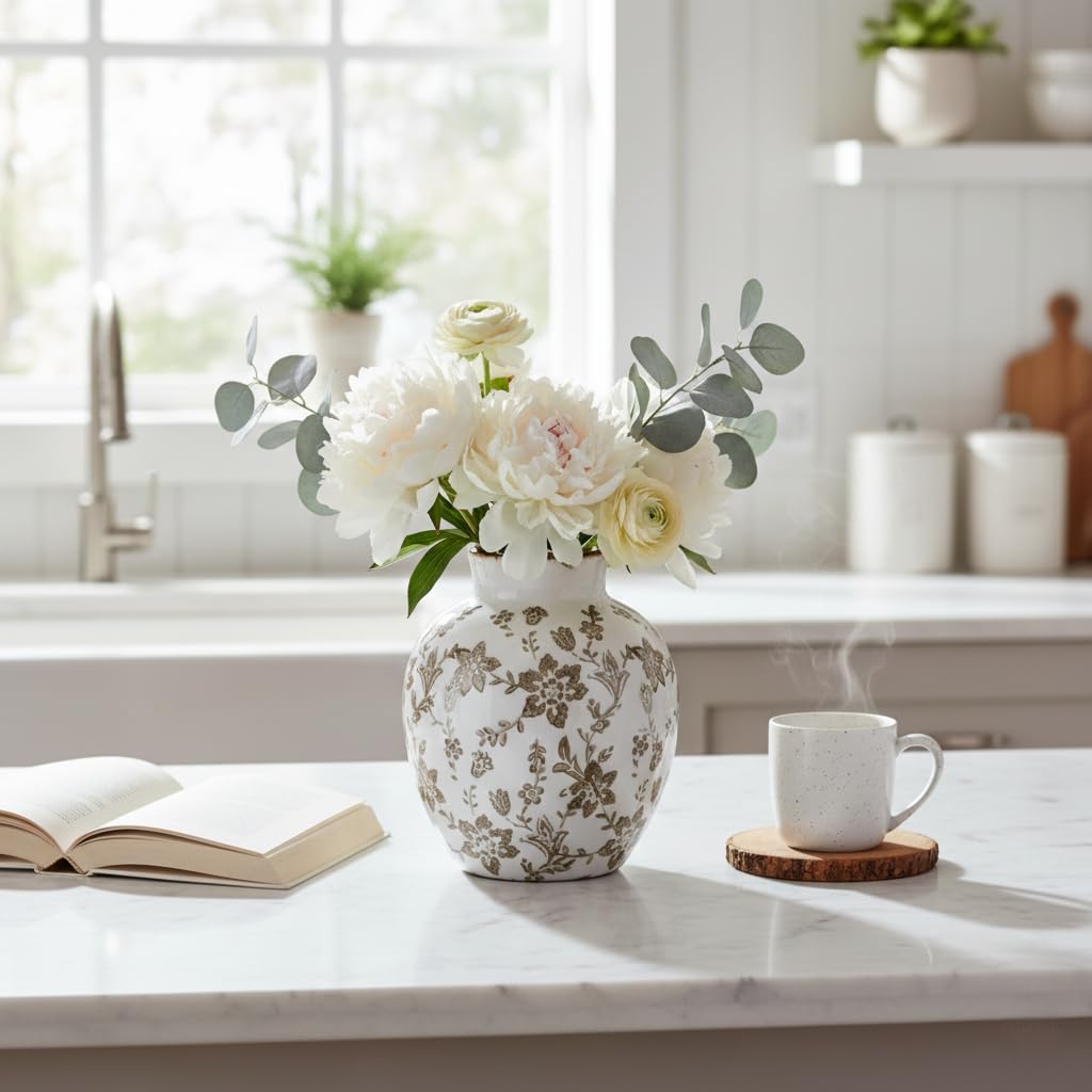 SIDUCAL Ceramic Vintage Vase 5 83 Inch Retro Ice Cracked - SIDUCAL Official Imagery - 7