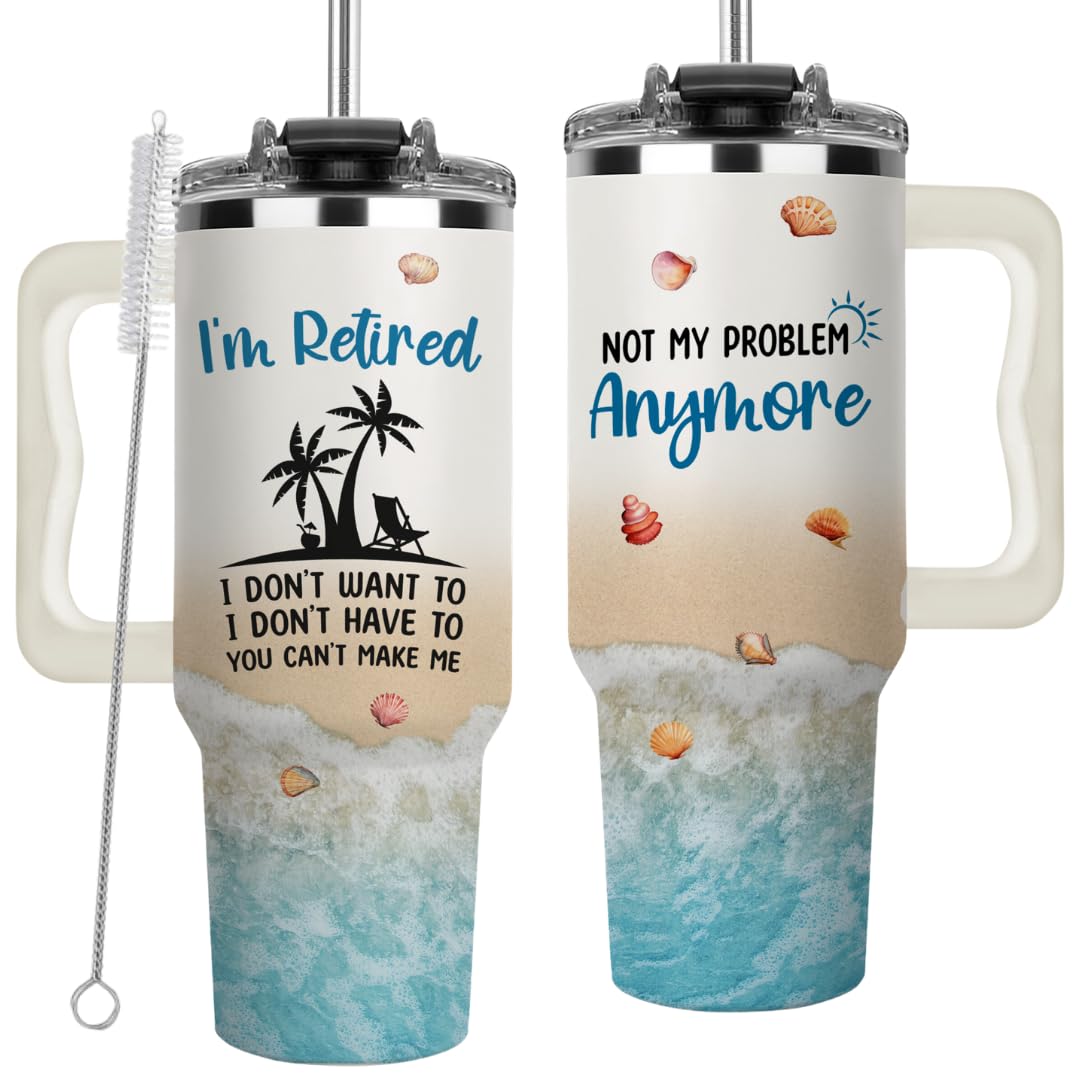 I'm Retired Tumbler 40oz – Funny Retirement Gift