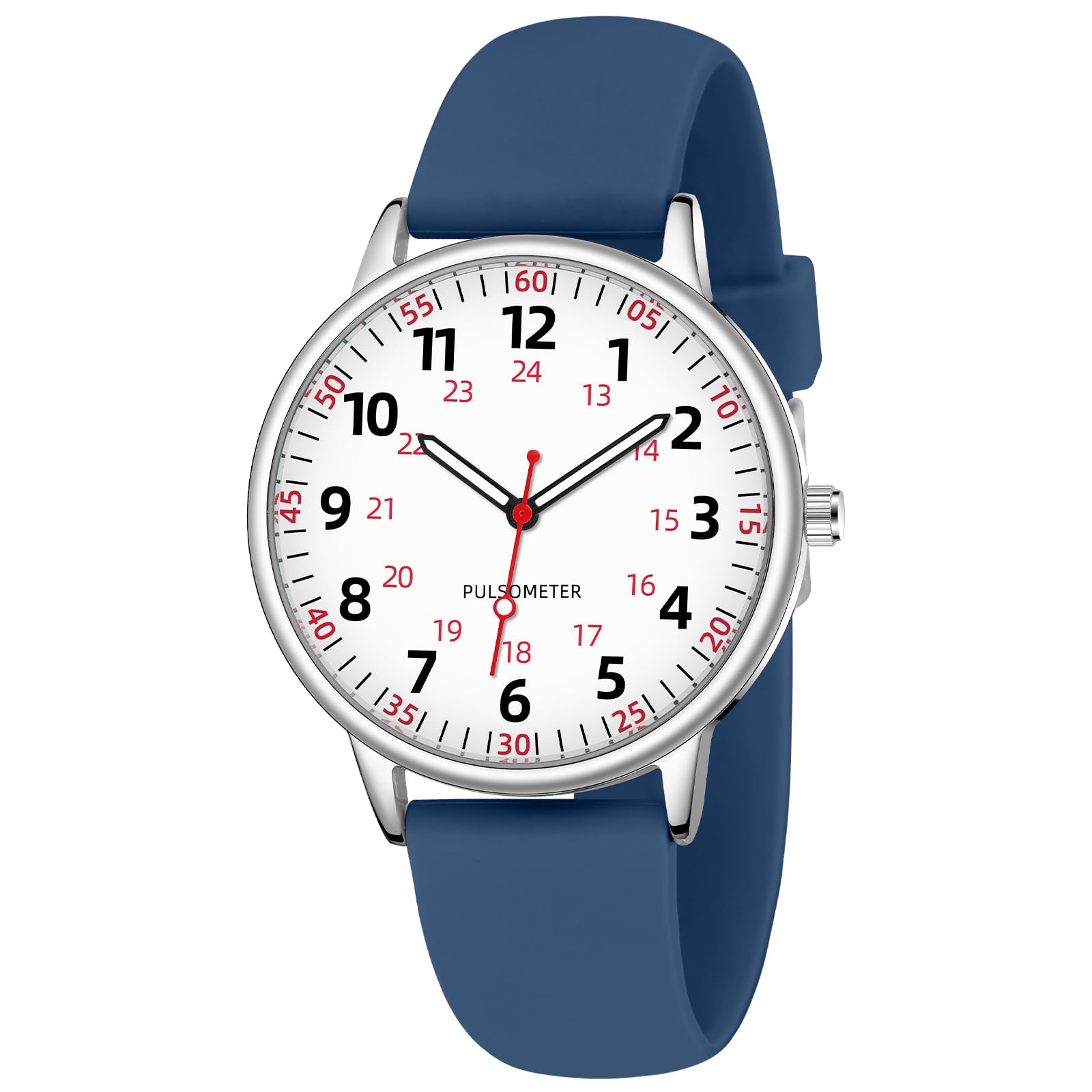 TWOPTION Nurse Watch for Women Waterproof Analog Silicone Watch with S - View 9