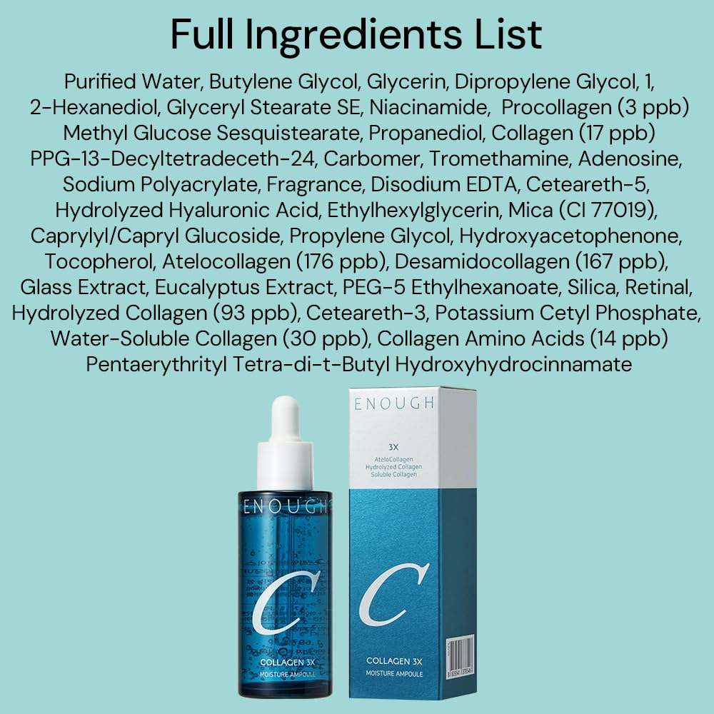 Enough Collagen 3X Moisture Ampoule – Hydrating &amp; Firming - ZIOSTAND