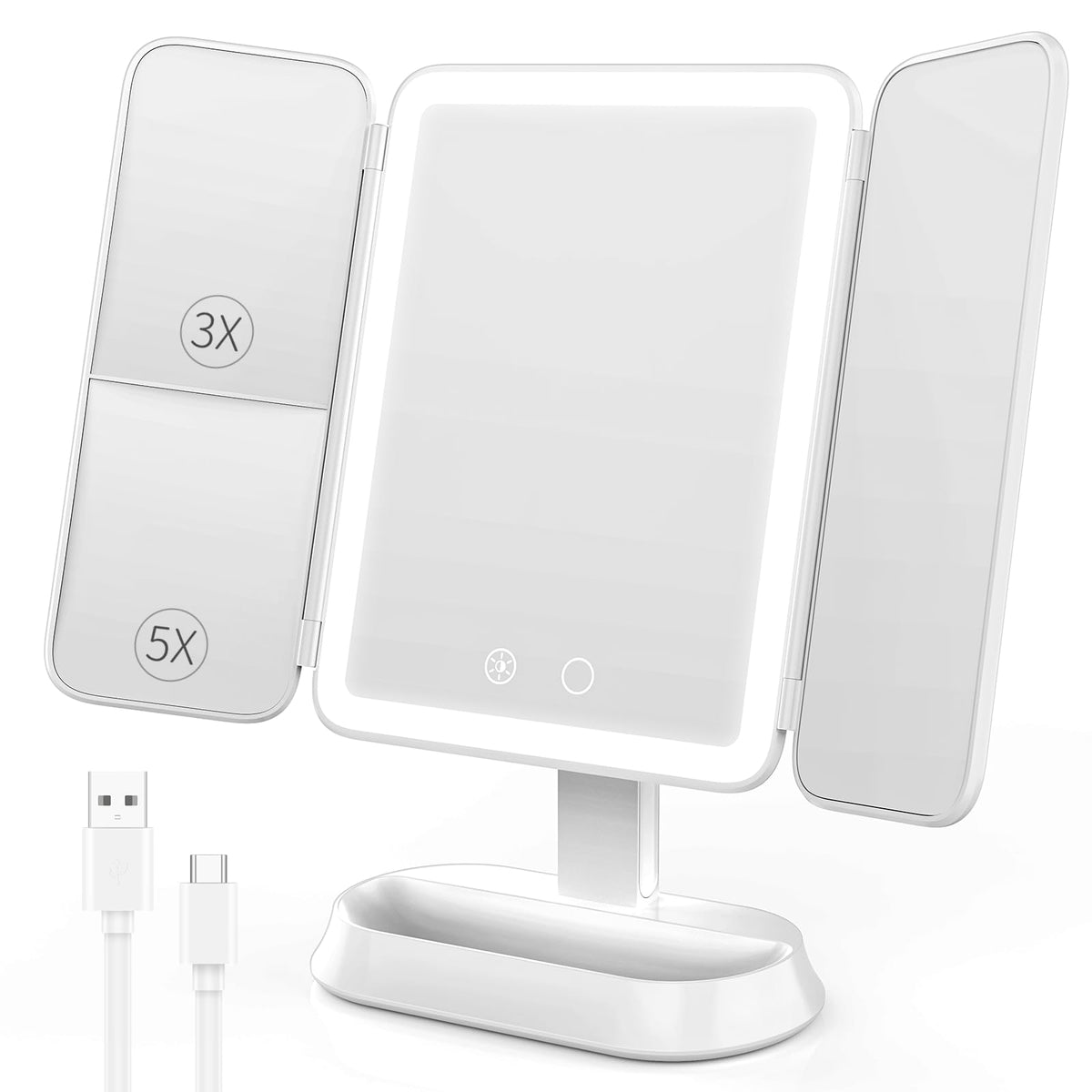 Makeup Mirror with Lights 1X 3X 5X Magnification Vanity - FRANO Official Imagery - 1