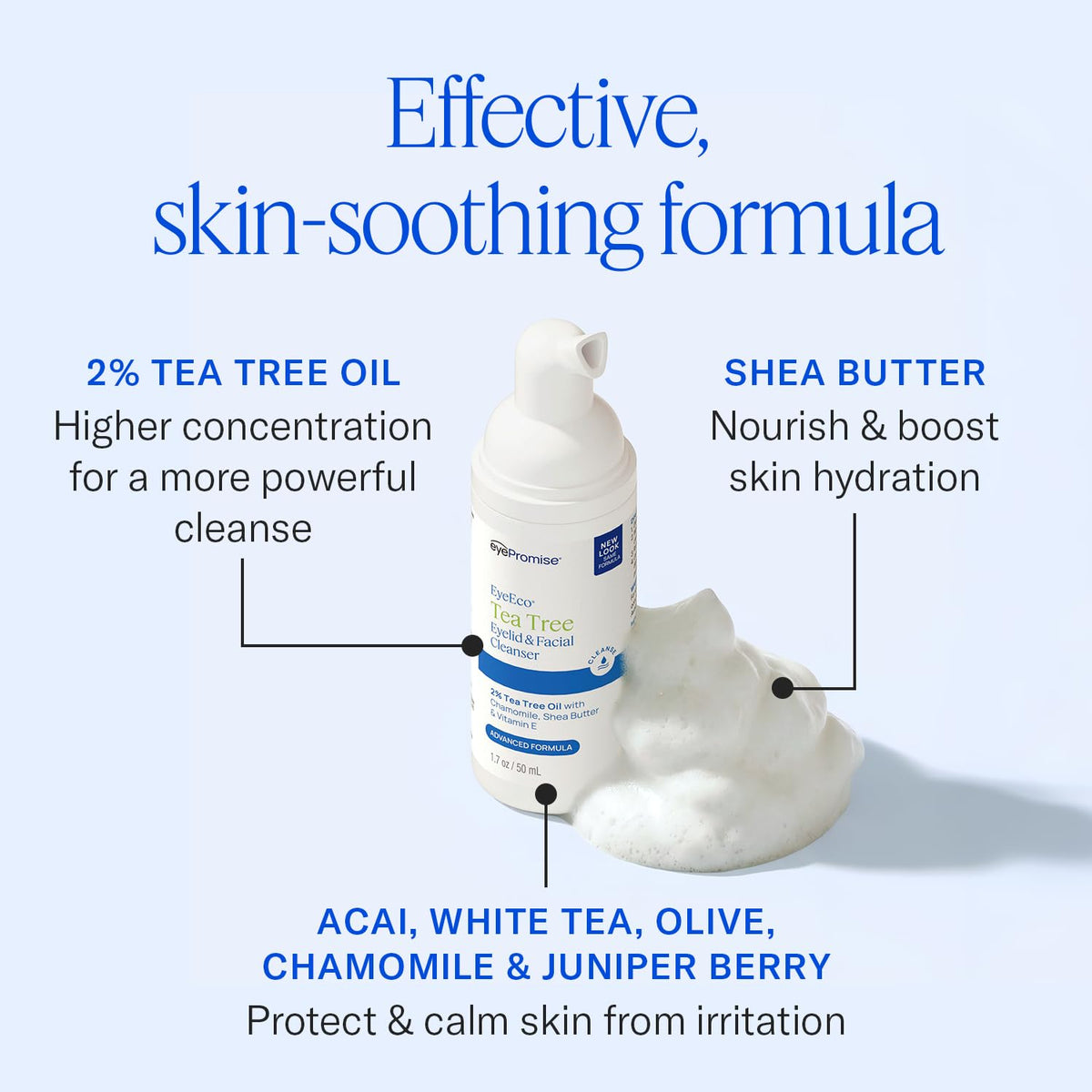 EyeEco Advanced Tea Tree Eyelid Facial Cleanser 1 6oz - EYEECO Official Imagery - 6