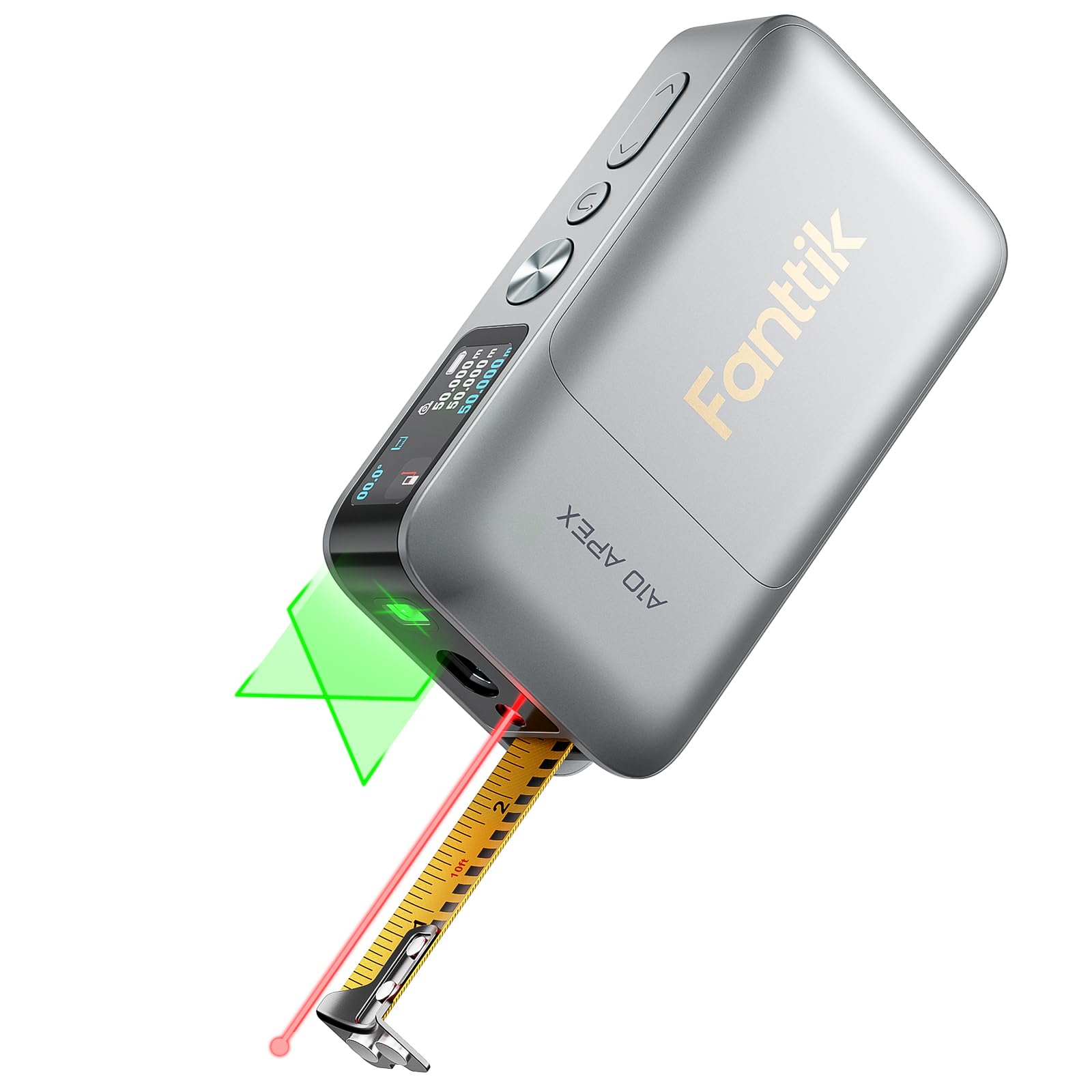 Fanttik A10 Apex 3-in-1 Digital Laser Tape Measure with Cross Lin by Fanttik - Angle View 1