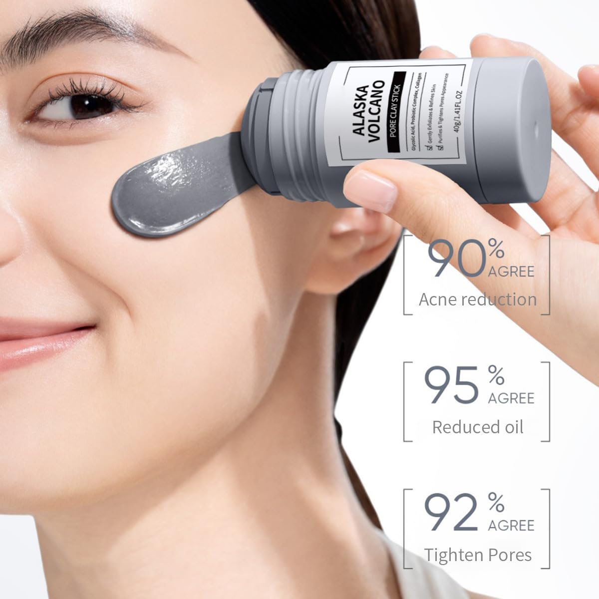 2 Pcs Face Mask Stick for Face，Volcanic and Wormwood Mud Mask - Grospe