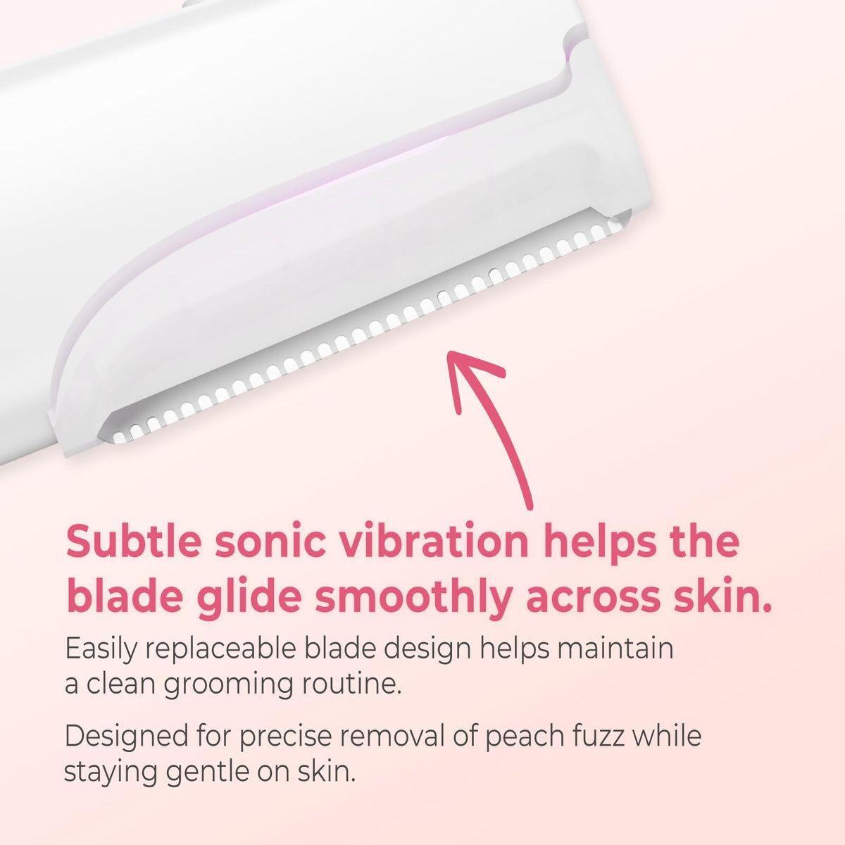 Sonic Dermaplane Razor for Women Face Smooth Exfoliation - Aiopo Official Imagery - 6