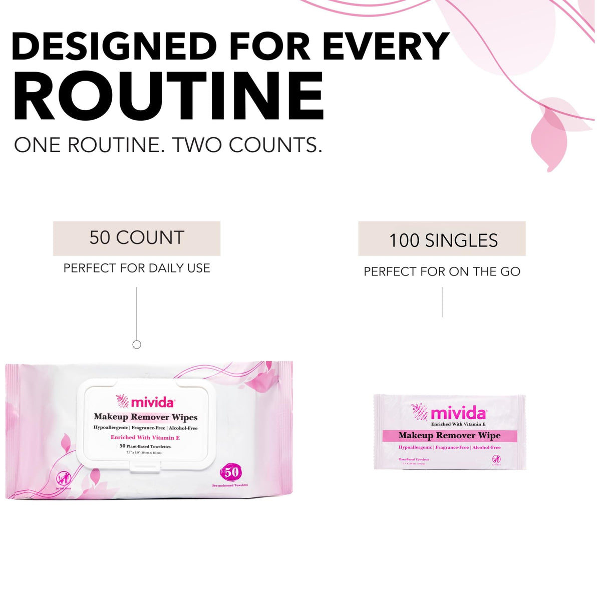 Hypoallergenic Makeup Remover Wipes Bulk Bundle - mivida Official Imagery - 4