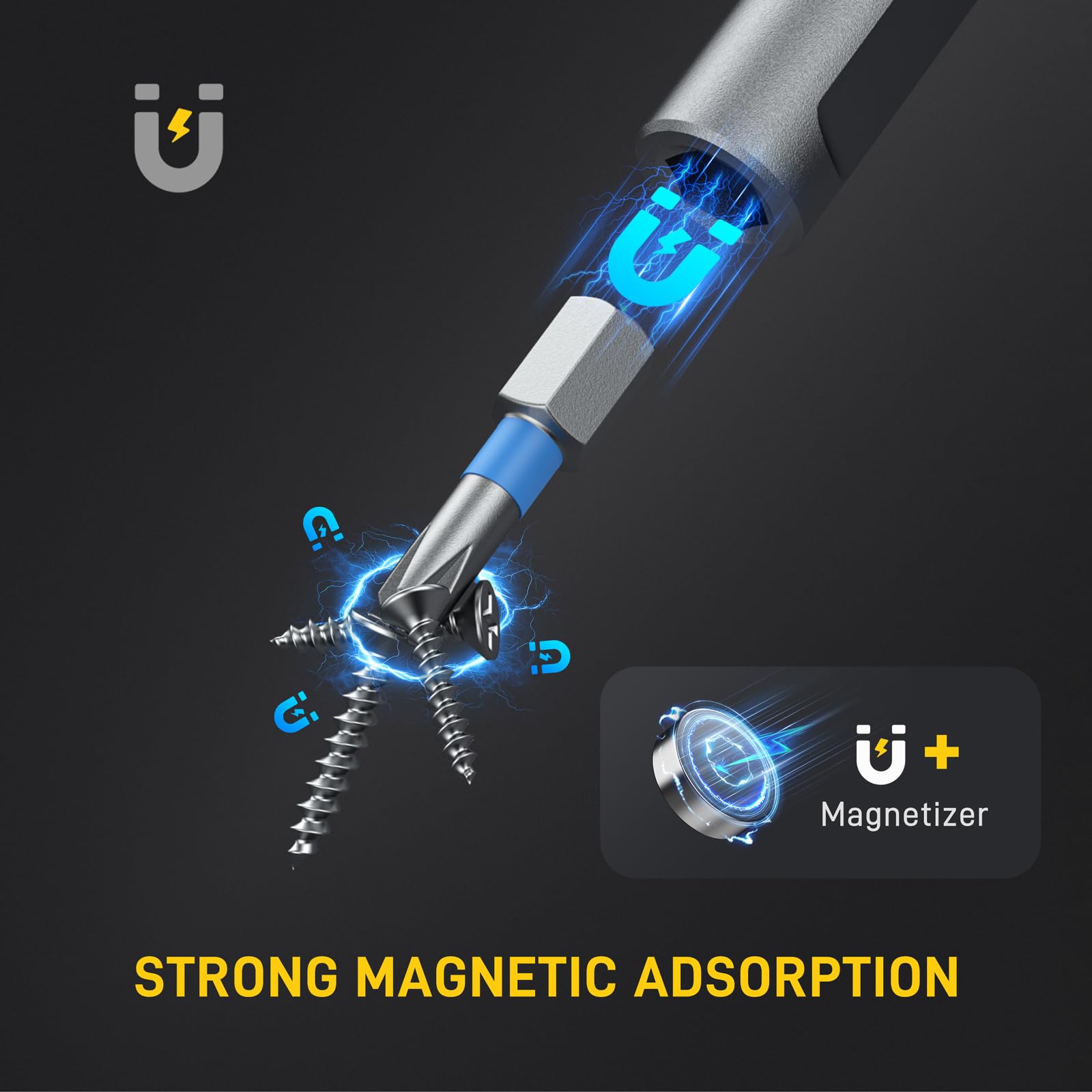 MrToNo 74-in-1 Magnetic Ratchet Screwdriver Set
