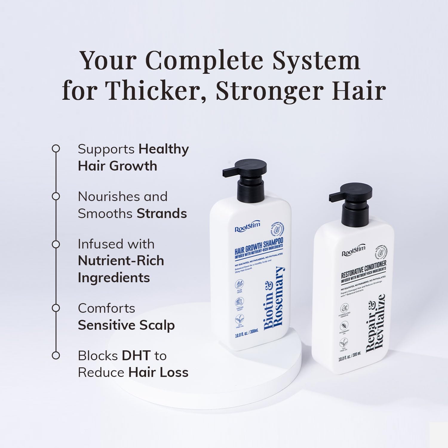 RootStim Hair Growth Shampoo and Conditioner Set for Thinning Hair - RootStim Official Product View 3