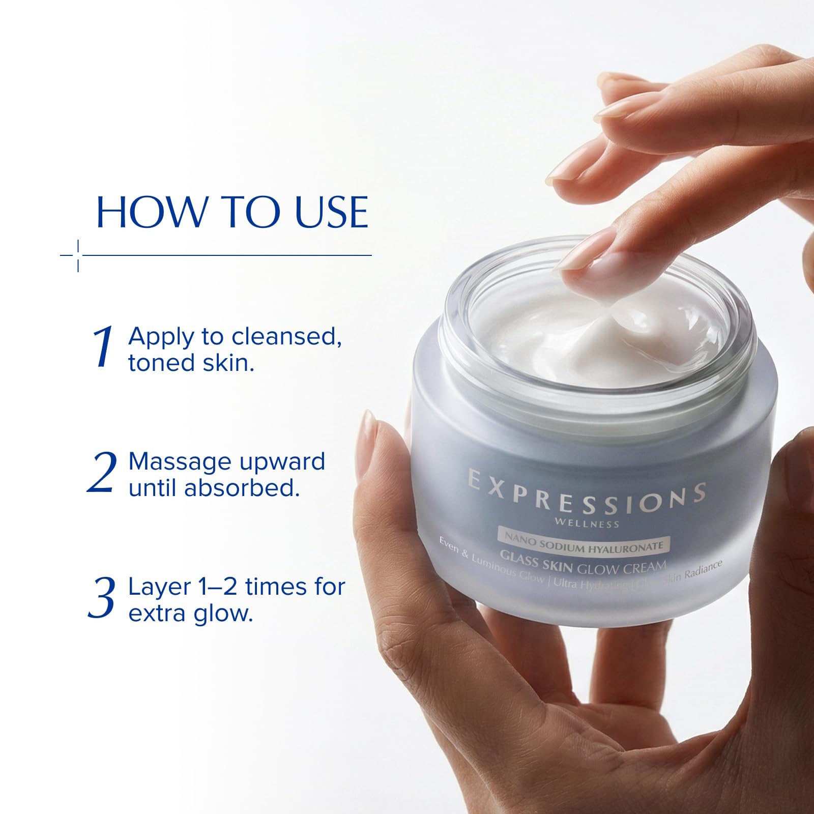 EXPRESSIONS WELLNESS Glass Skin Face Cream Moisturizer for Dry Skin, 1 - EXPRESSIONS WELLNESS Official Product View 8