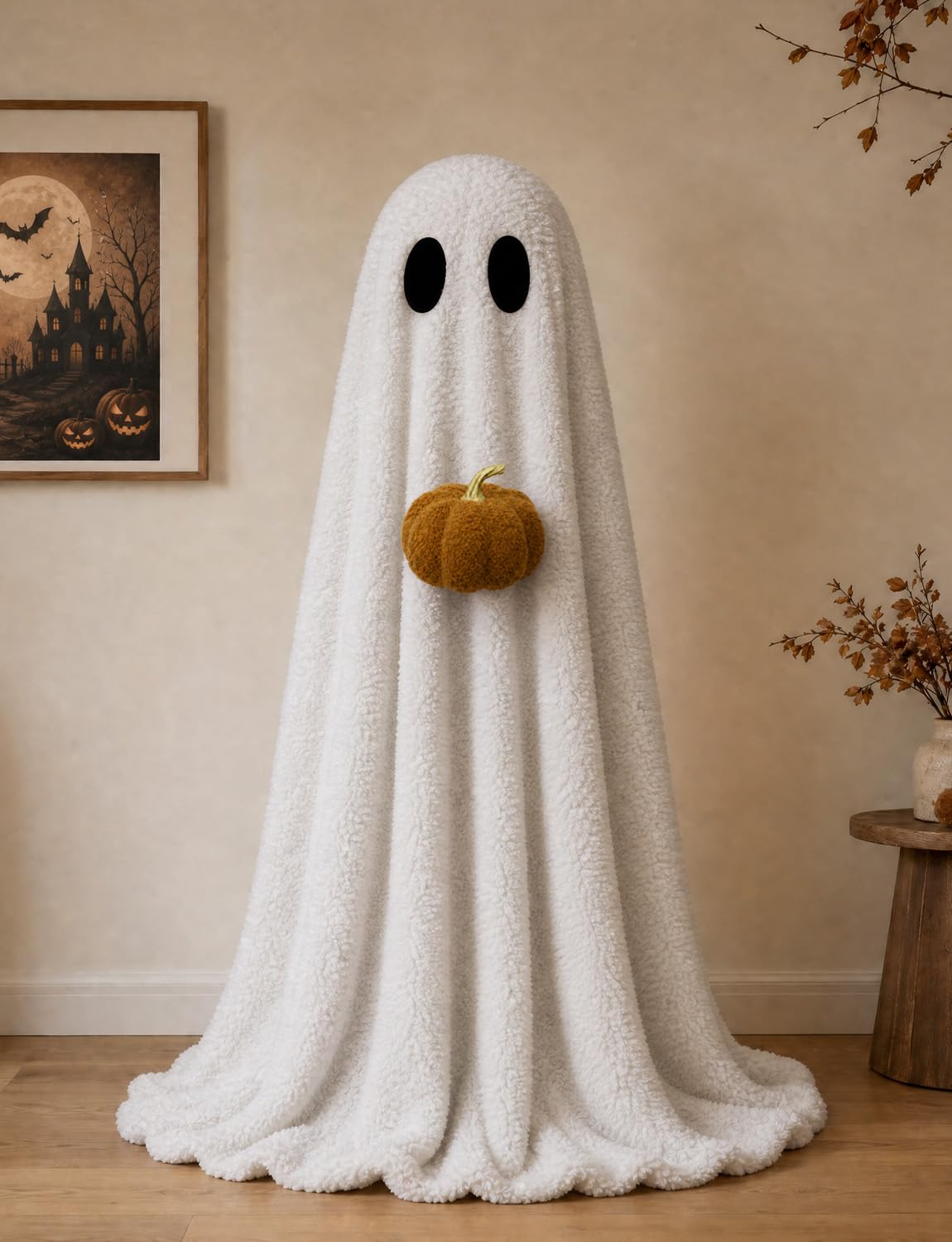 Halloween Decorations Indoor 3 6FT Light Up Sherpa Ghost - ENJOLLY Official Imagery - 6