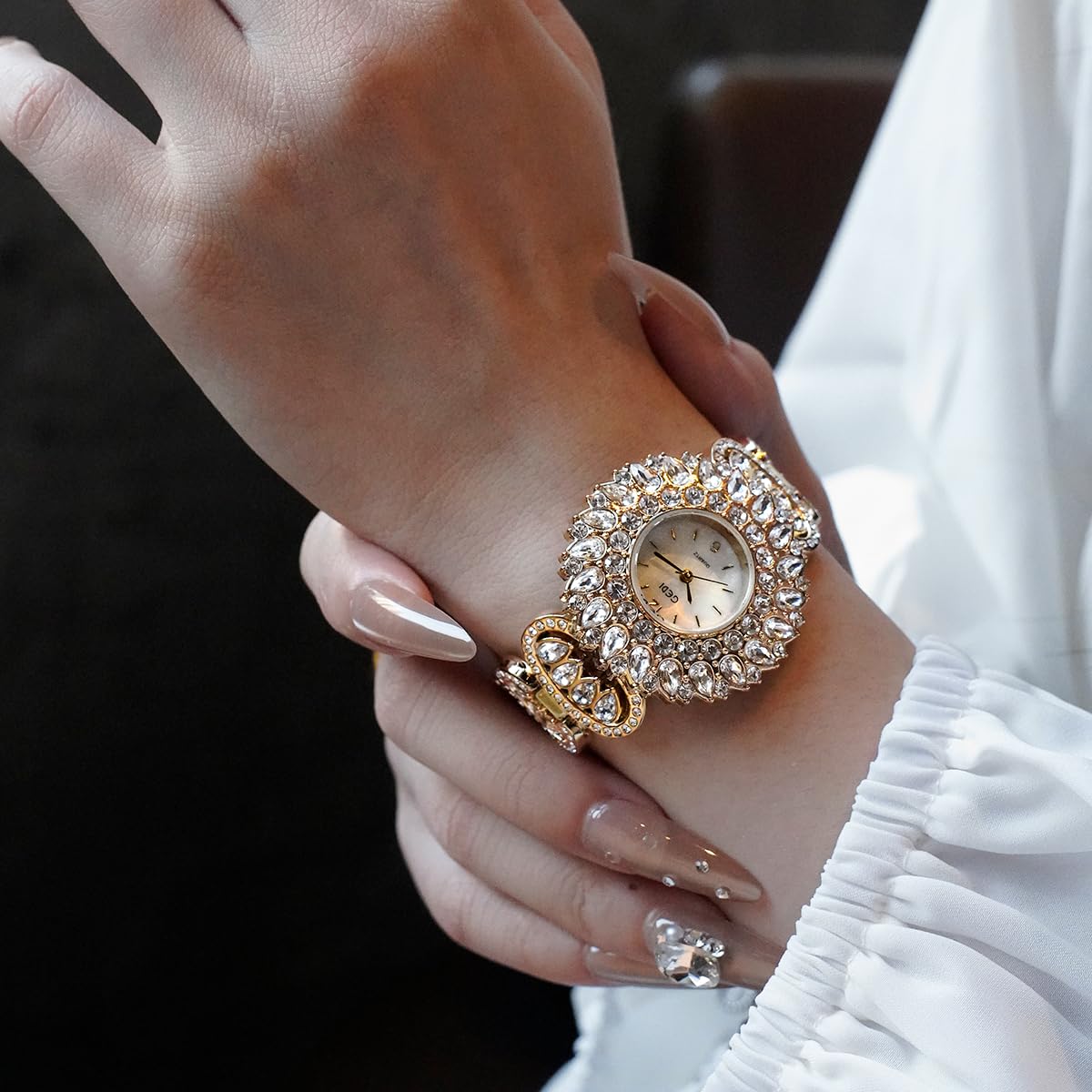 Gosasa Dainty Women s Crystal Bracelet Watch Elegnat Dress - Gosasa Official Imagery - 3