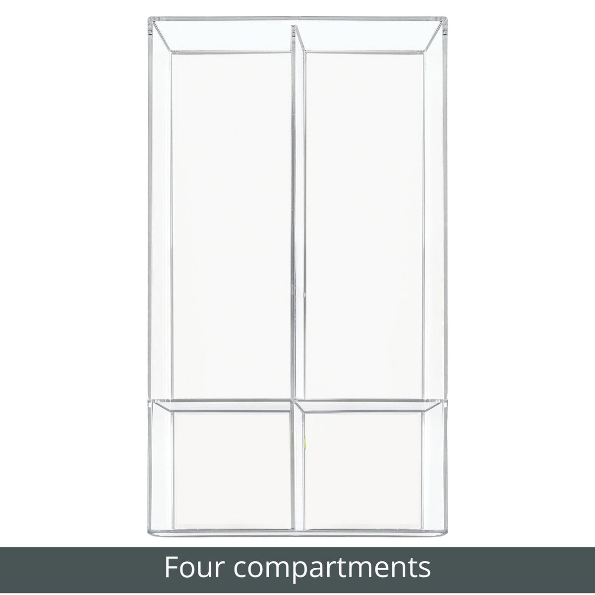 mDesign Plastic Divided Makeup Organizer Holder Tray for - mDesign Official Imagery - 7