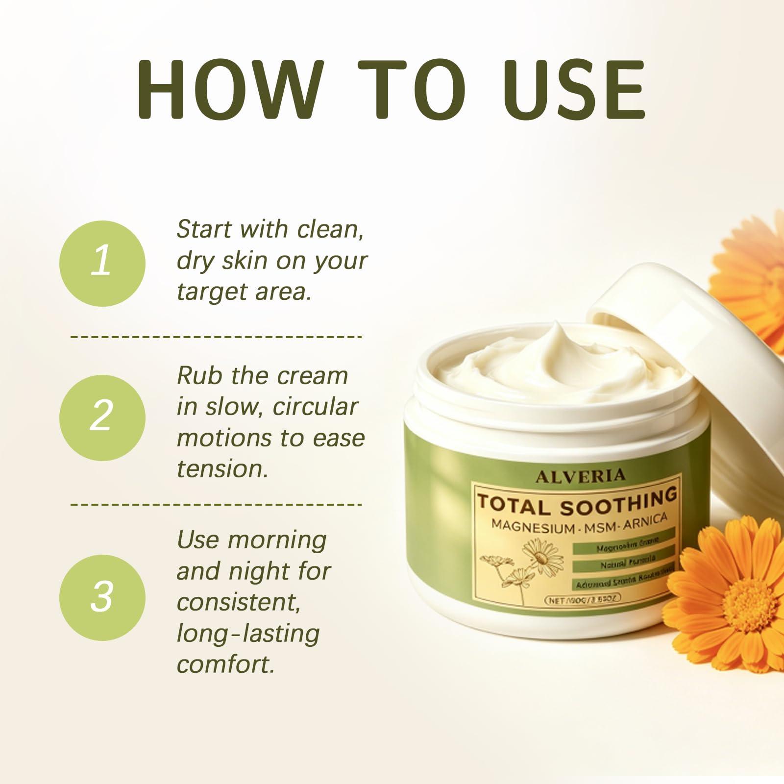 Alveria Total Soothing Magnesium Cream with MSM & Arnica(1)