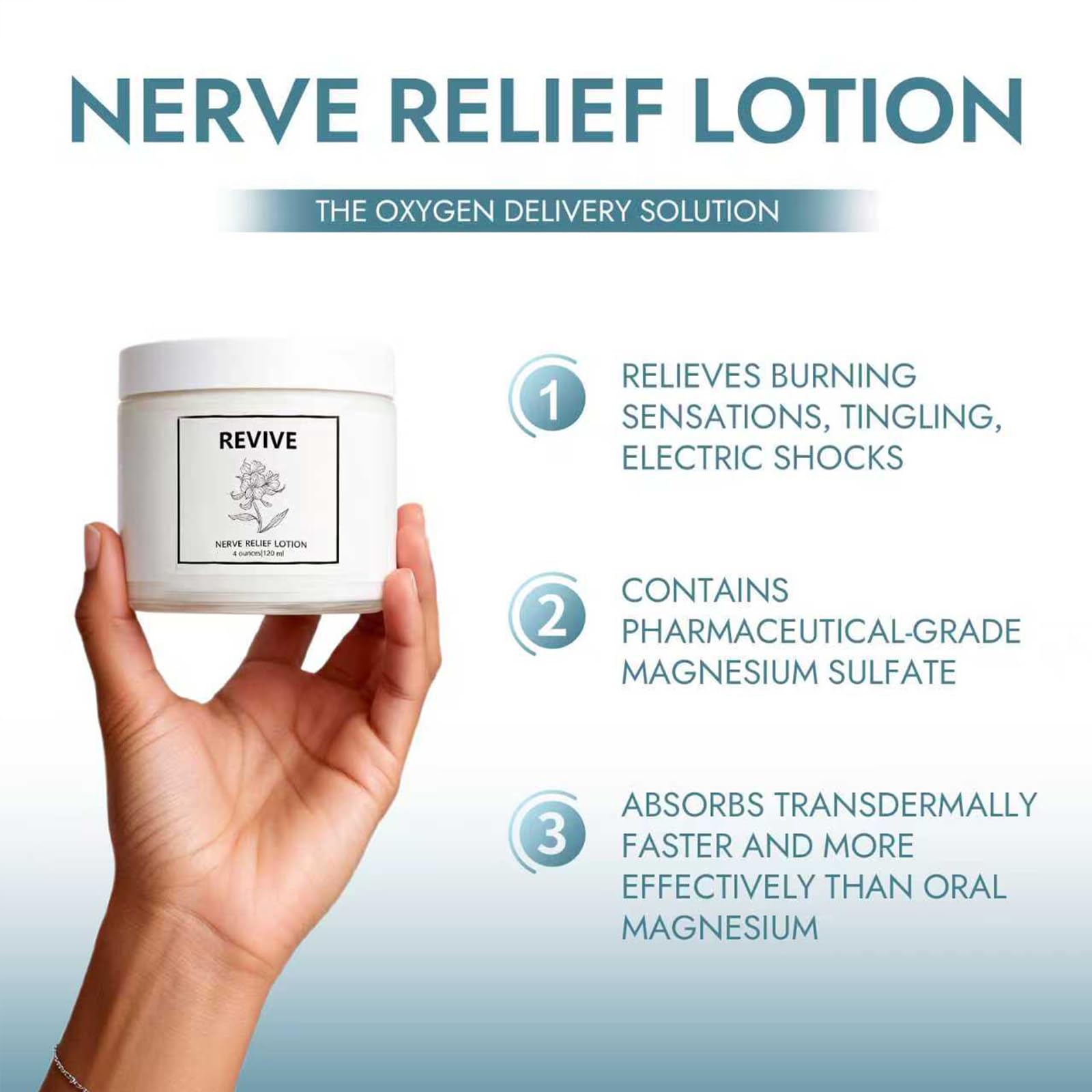 Bare Basics Revive Care Lotion with arnica and magnesium, a skin moisturizer in a pump bottle, designed to hydrate and soothe skin.