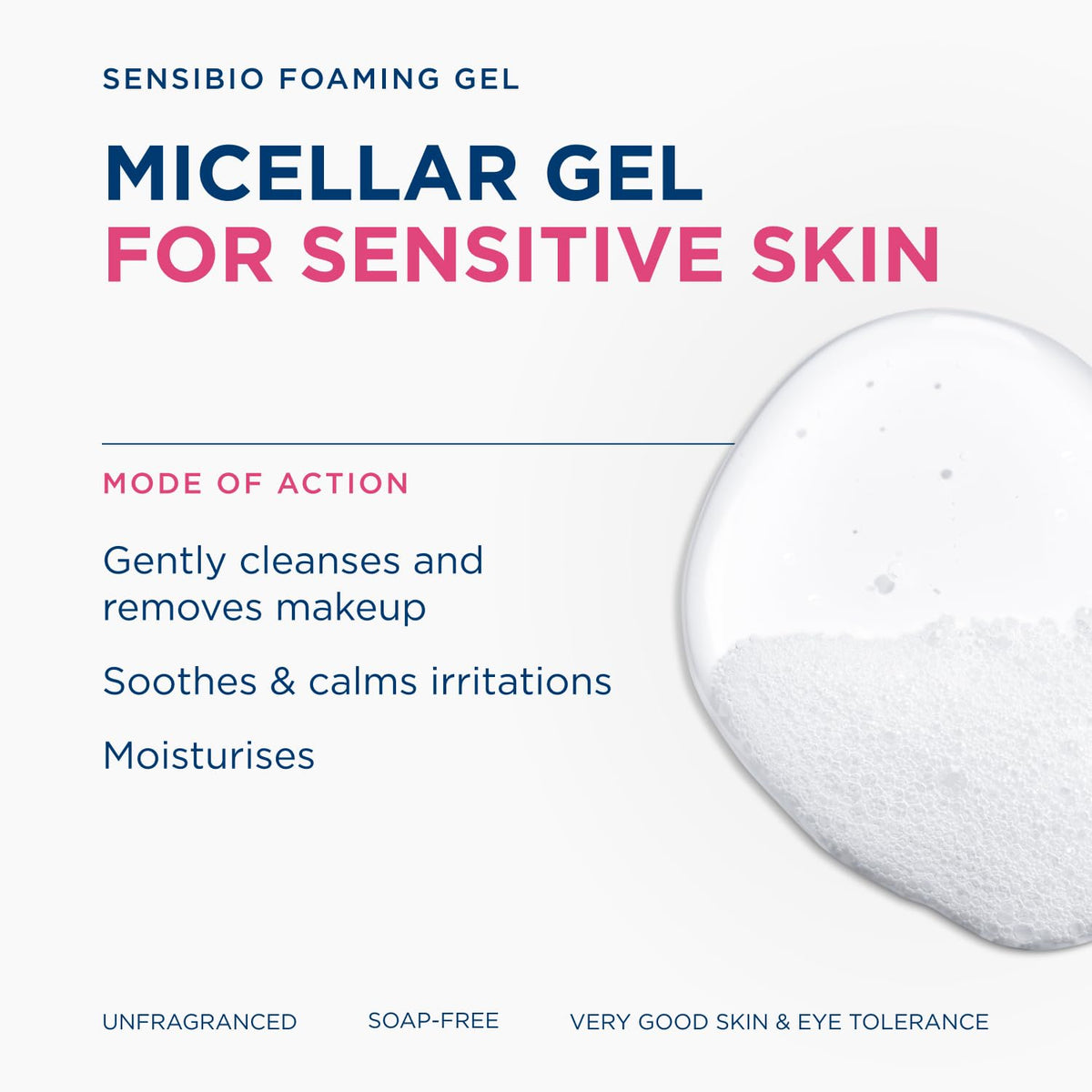 Bioderma Sensibio Foaming Gel Cleansing and Make Up Removing - Premium Selection Official Imagery - 3