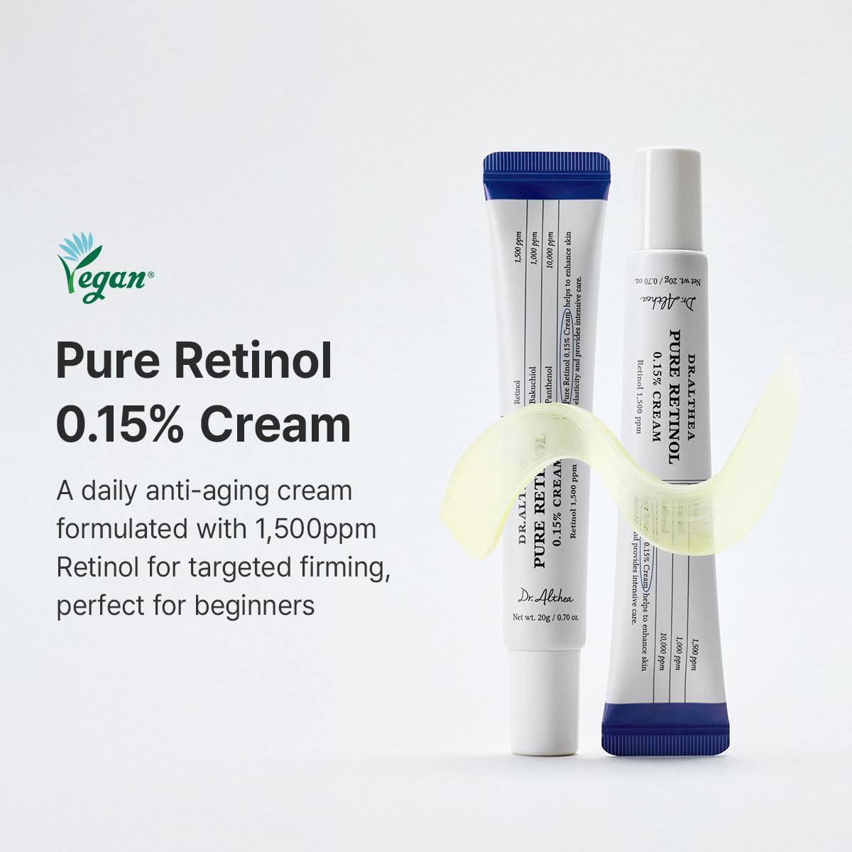 Dr.Althea Pure Retinol 0.15% Cream, Korean Vegan Skin Care, 0.70 Fl Oz - Dr.Althea Official Product View 3