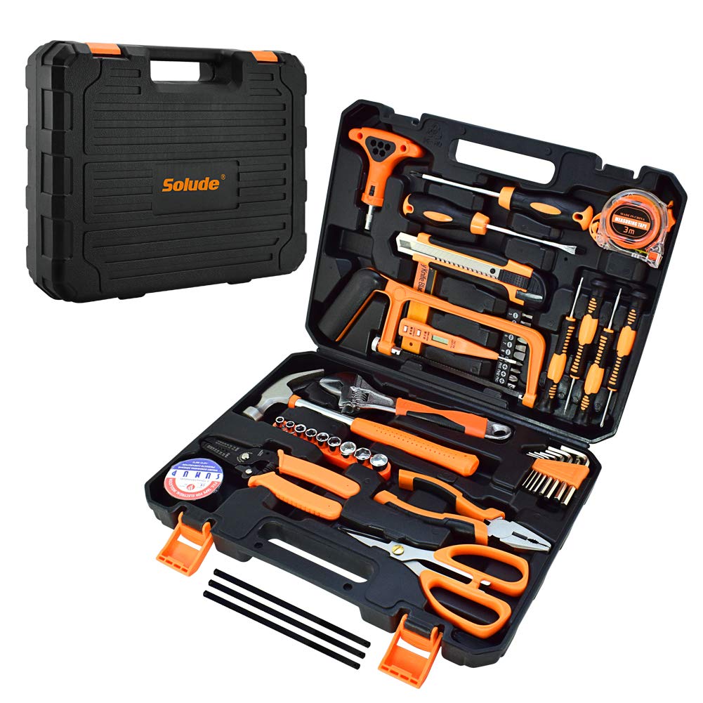 Tool Set 48 Piece Home Tool Kit for Men Women Homeowner - SOLUDE Official Imagery - 1