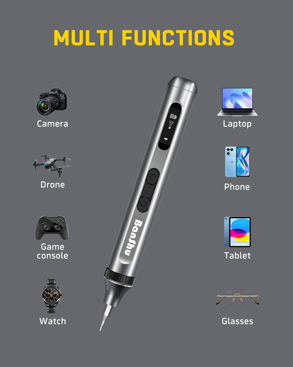 Banshu Mini Electric Screwdriver 52 in 1 Precision - Banshu Official Imagery - 4