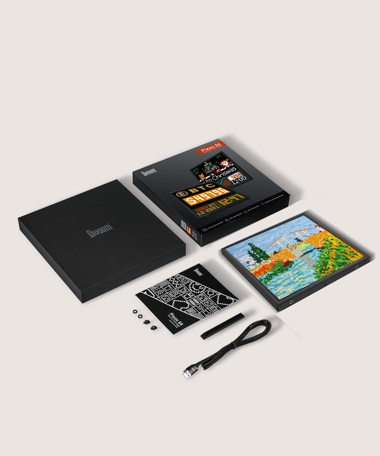 Divoom Pixoo-64 - WiFi Pixel Cloud Digital Frame with APP Control,64 X 64 LED Pa - Divoom Official Product View 8