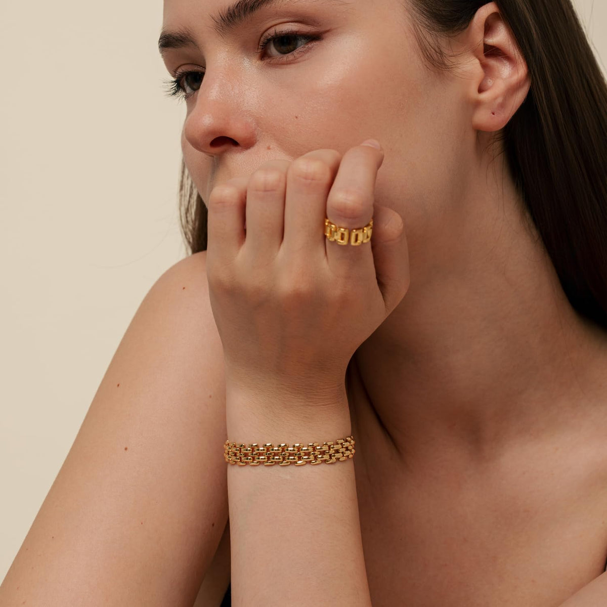Watch Chain Bracelet for Women Cuban Link Bracelet - Belle Brighton Official Imagery - 5