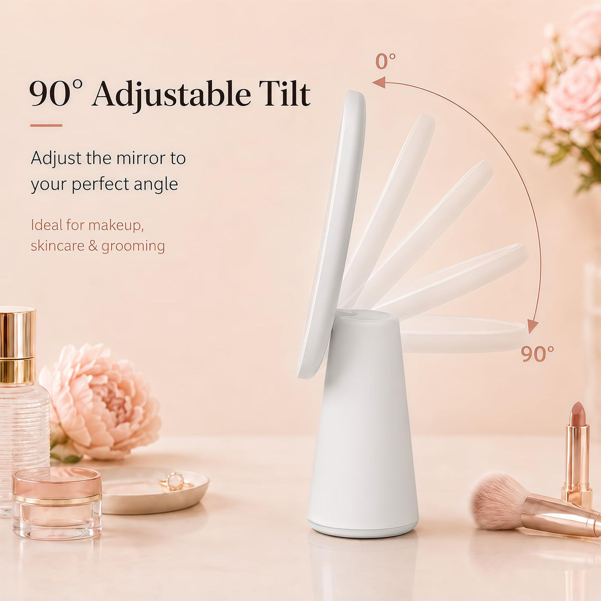 7 6in LED Makeup Mirror Vanity Cosmetic Mirror - Soltrex Official Imagery - 6