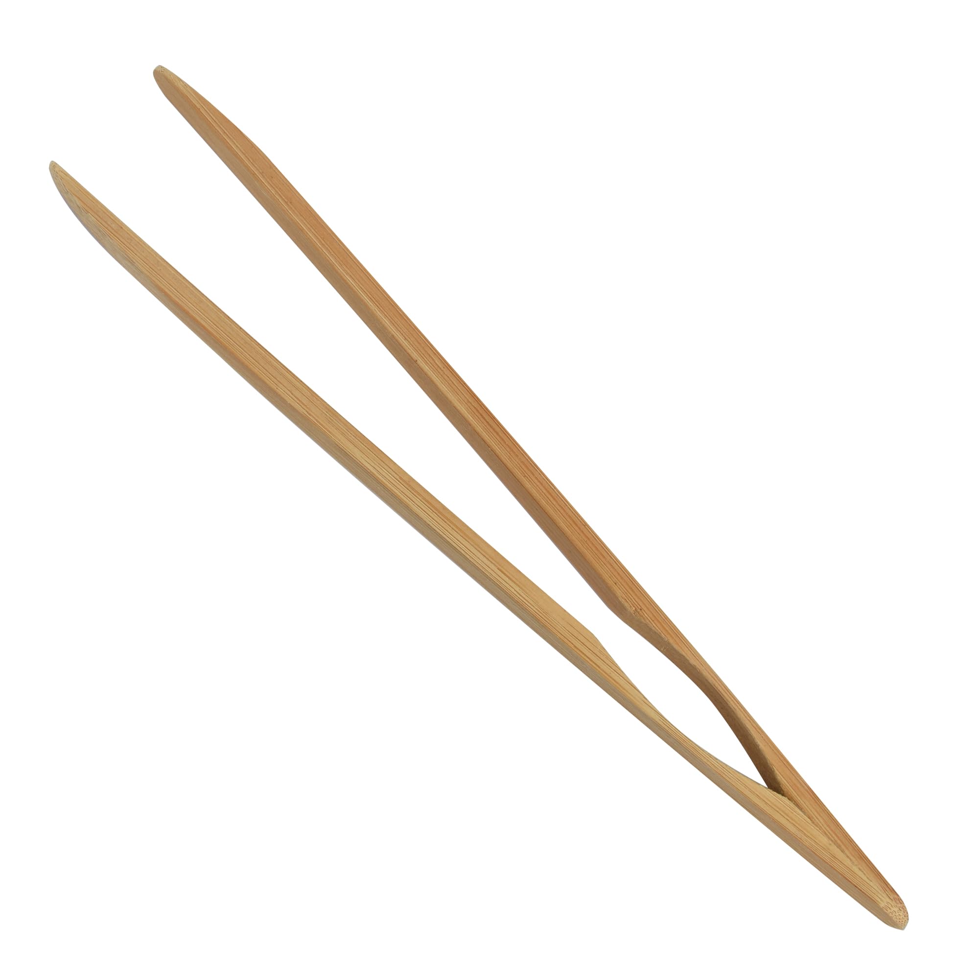 R&M Bamboo Toast Tongs 8" – Natural Wood Toaster Tongs for Removing To - View 2