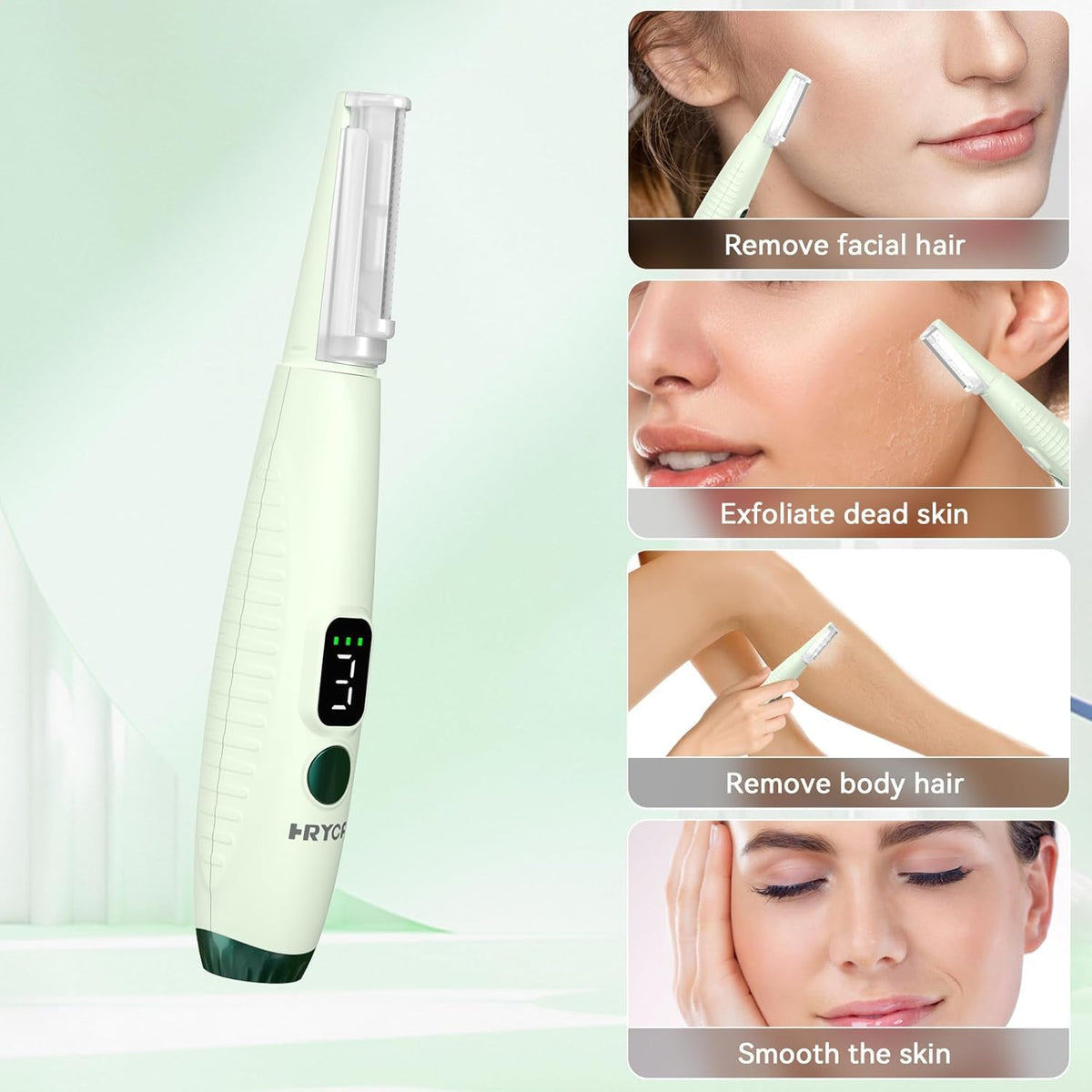 Dermaplane Razor for Women Face Sonic Rechargeable - MSDWLGS Official Imagery - 3