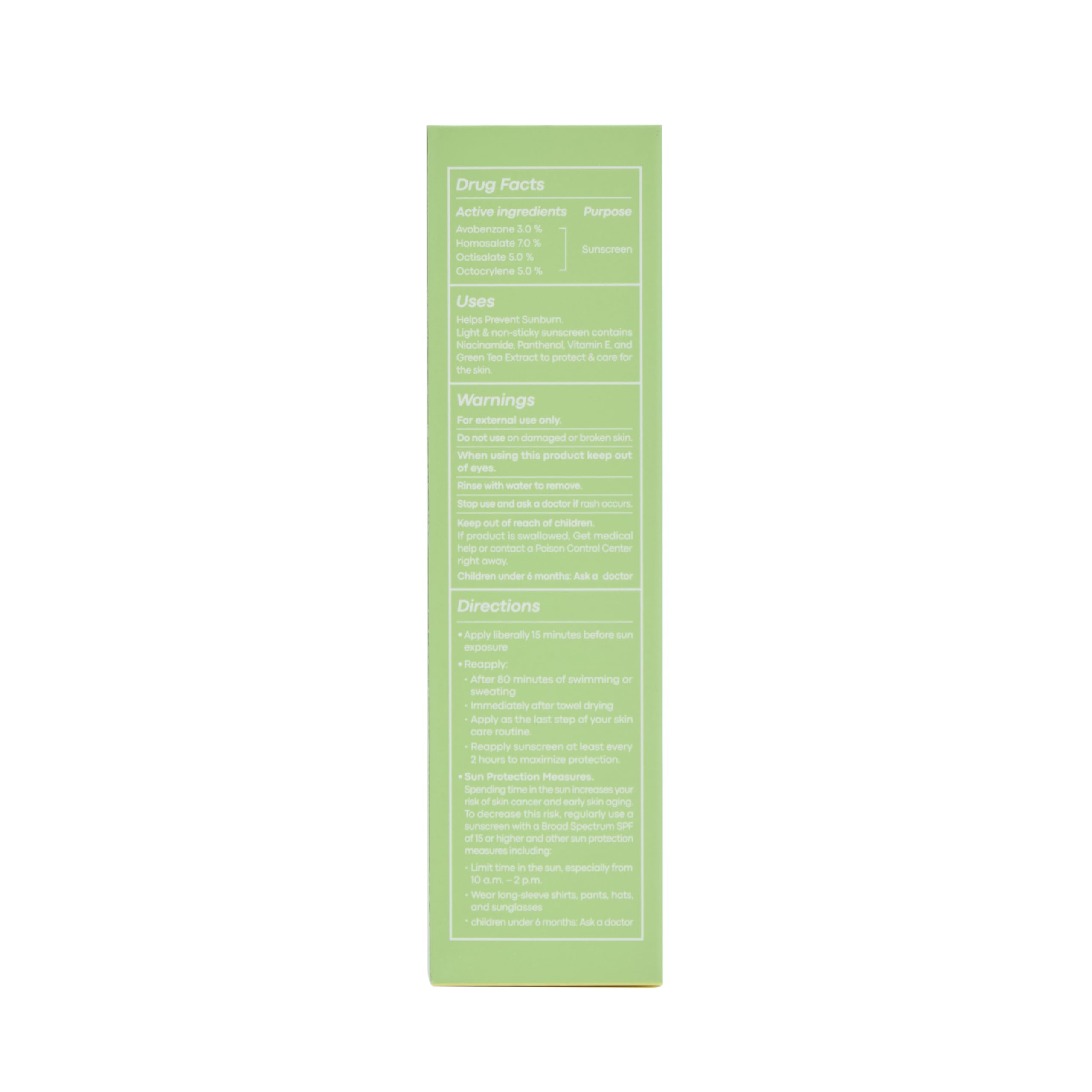 TONYMOLY Green Tea Face Sunscreen SPF 50 PA No White Cast 1 - TONYMOLY Official Imagery - 4