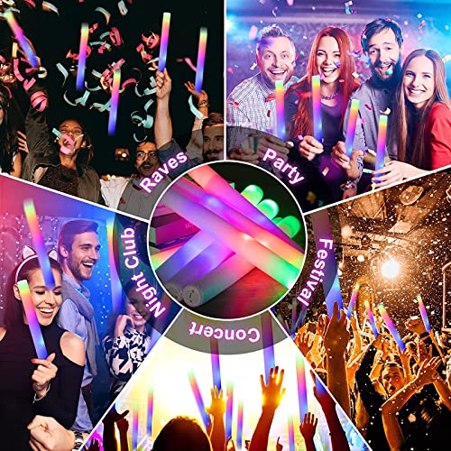 Glow Sticks Bulk, 20 Pack LED Light Up Foam Sticks 3 Modes Color - Product Imagery
