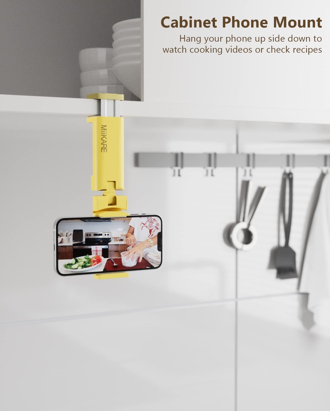 MiiKARE Airplane Phone Holder Mount, Plane Travel Essentials, Yellow - MiiKARE Official Product View 5