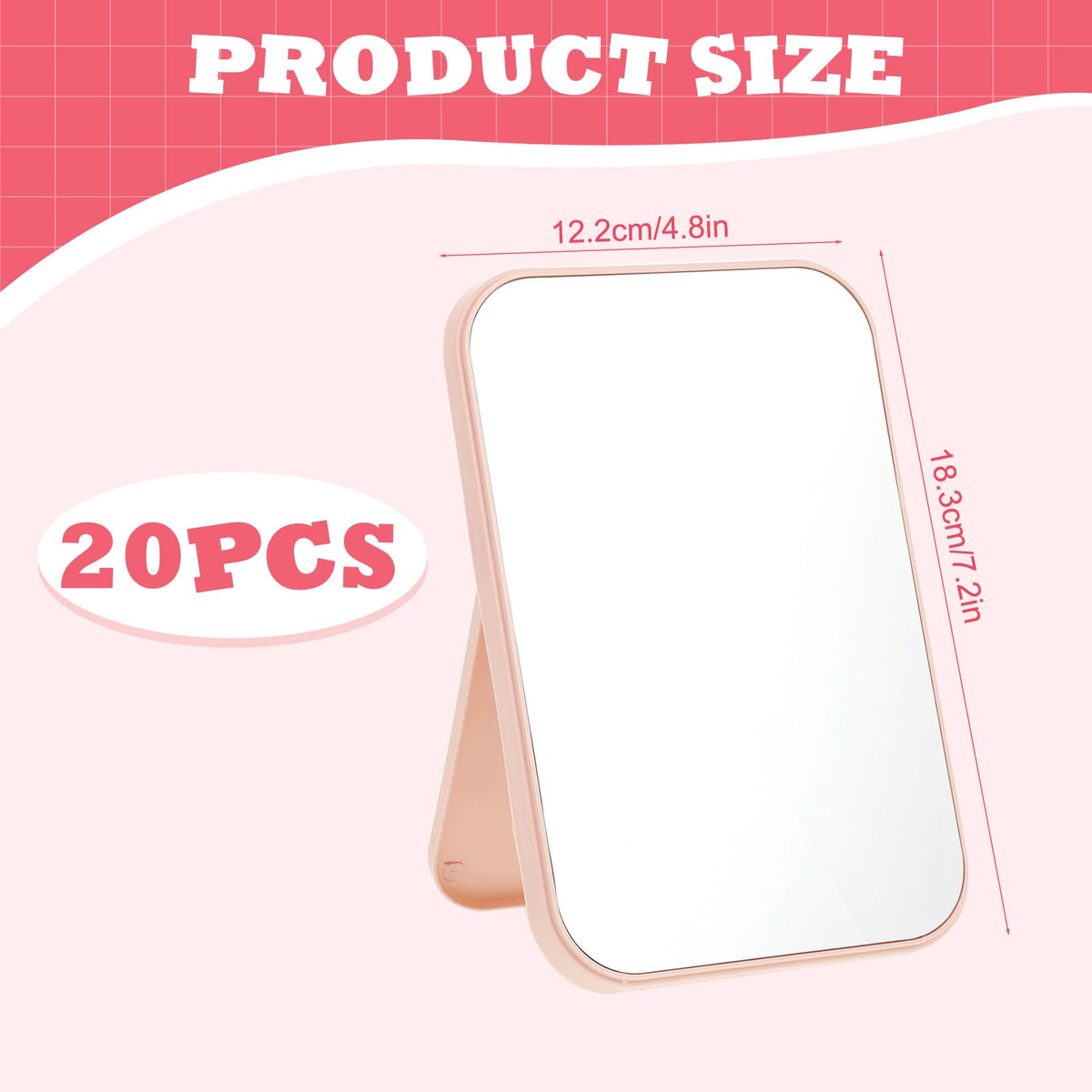 20 Pcs Spa Party Mirrors for Women Pink Makeup Mirrors with - FUPMILPHRANX Official Imagery - 4