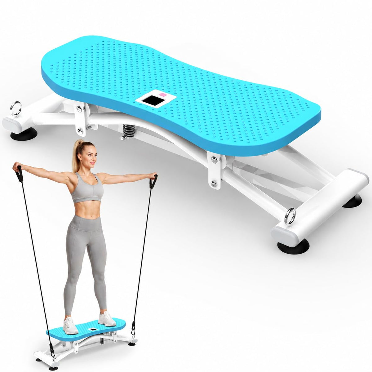 Sliding Ski Simulator with Resistance Bands - BUENASO Official Imagery - 1