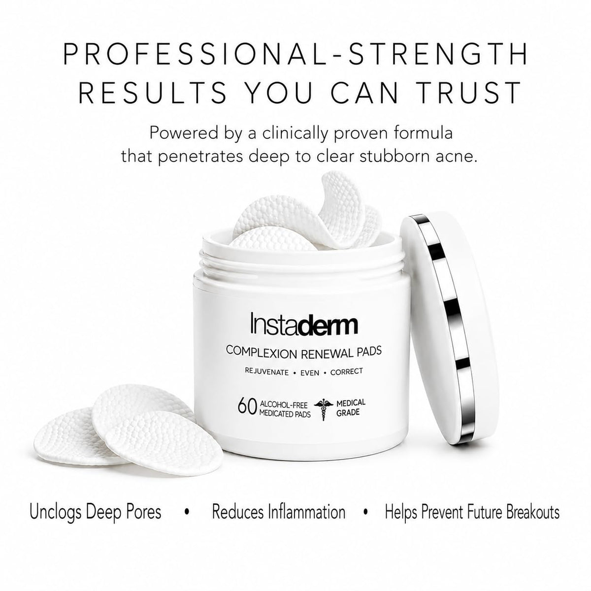 Acne Treatment Pads with Salicylic Glycolic Lactic Acid - Instaderm Official Imagery - 8