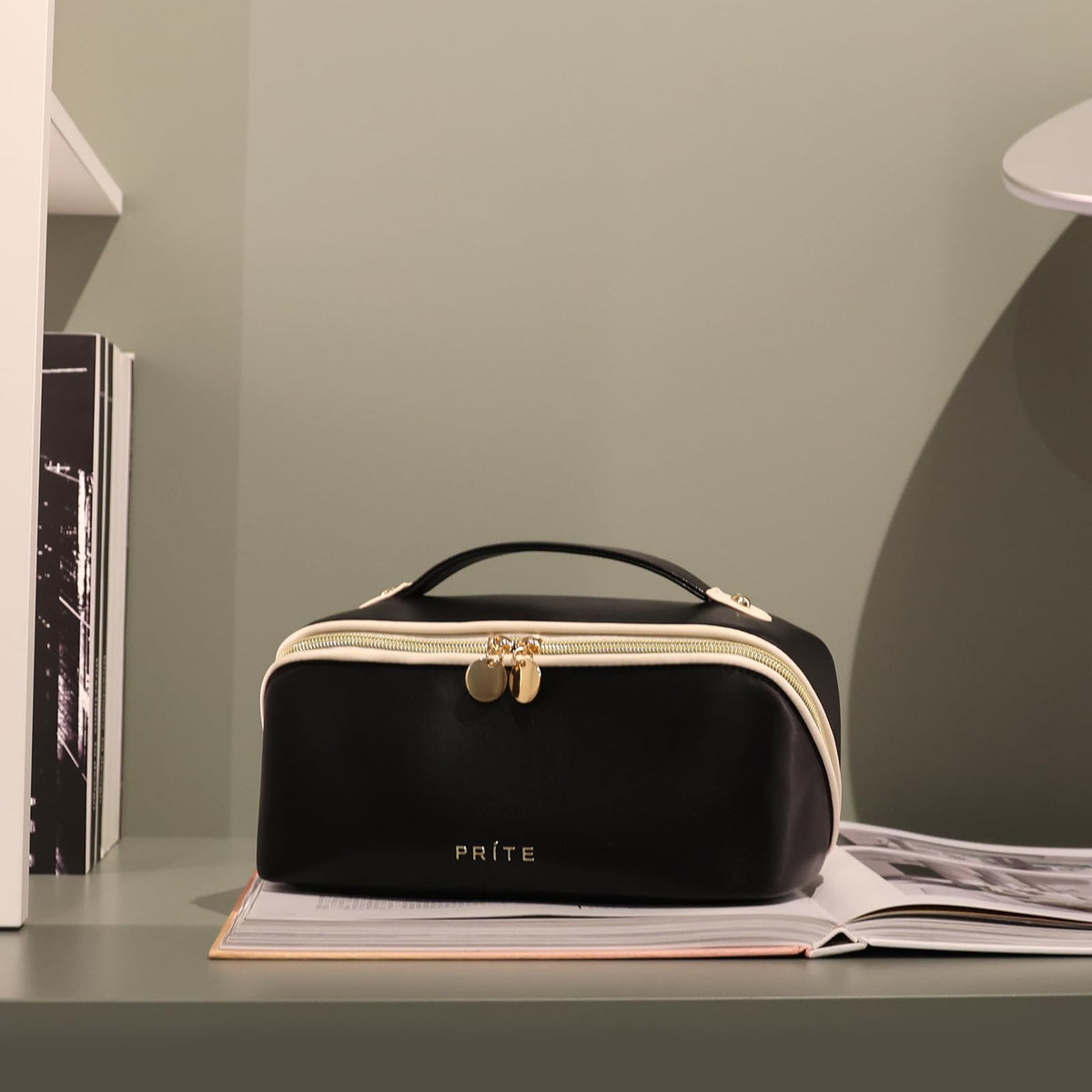 Prite Makeup Bag Travel Toiletry Bag Open Flat Cosmetic - Prite Official Imagery - 7
