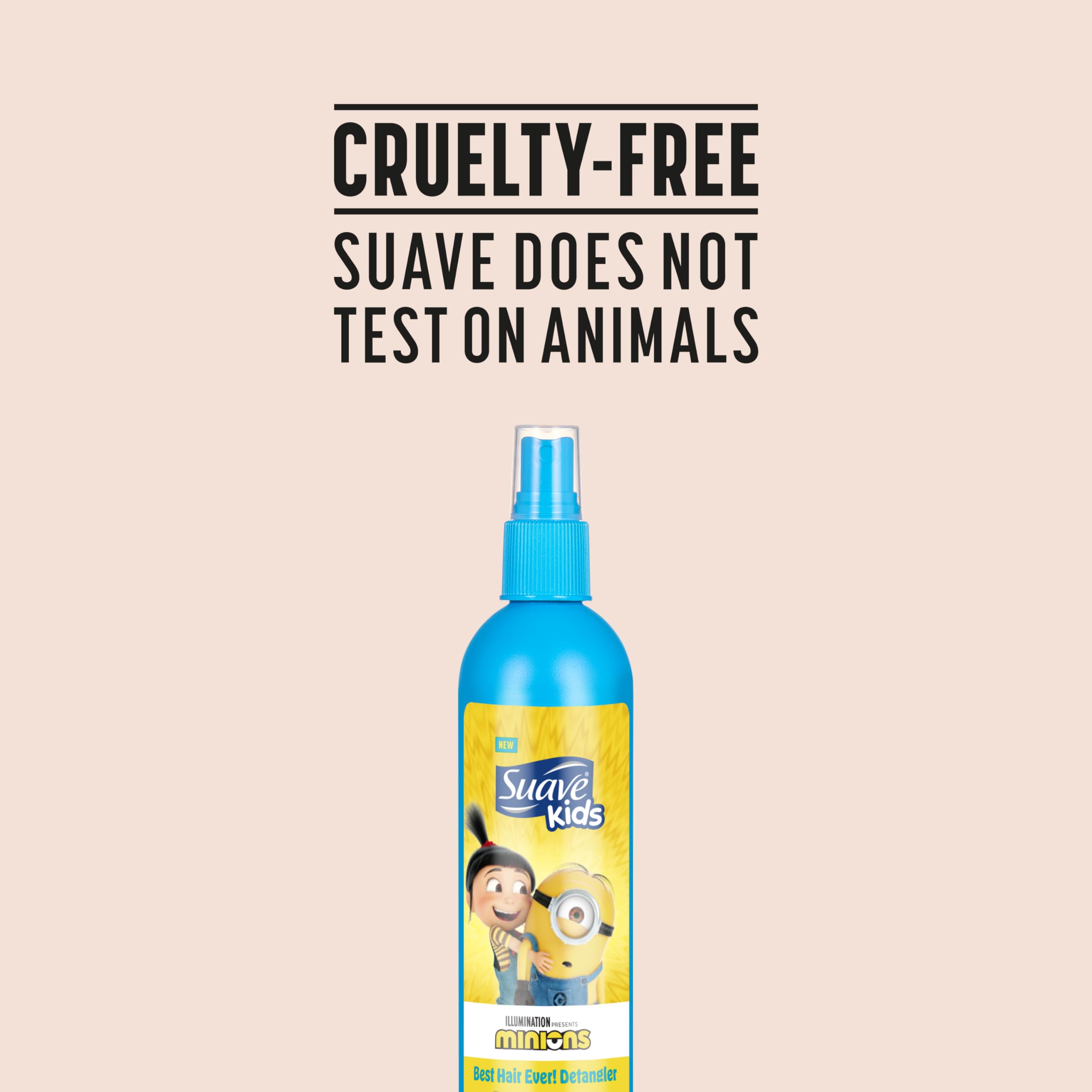 Suave Kids Detangler Spray Minions, Hair Detangling, Removing Knots and Making Kids Locks Soft, Smooth, and Shiny, 10 oz, Pack of 6