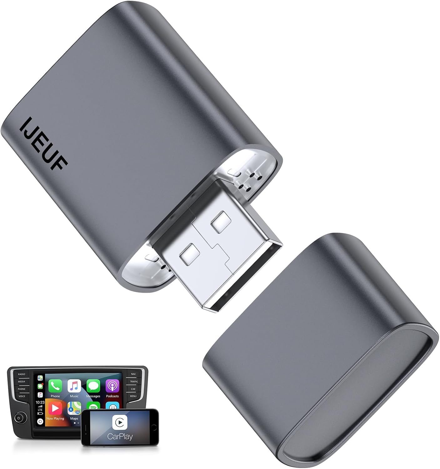 IJEUF Wireless CarPlay Adapter for Apple iPhone 2026 Upgraded,Ult by IJEUF - Angle View 1