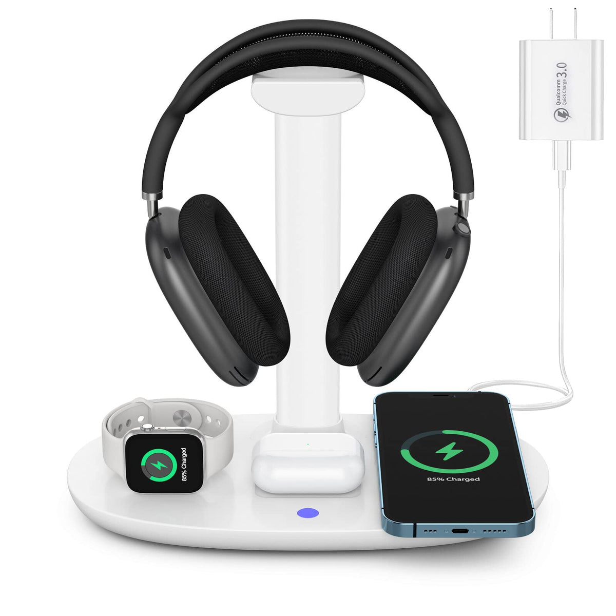 Headphone Stand with 15w Wireless Charger Suguder 4 in 1 - Suguder Official Imagery - 2