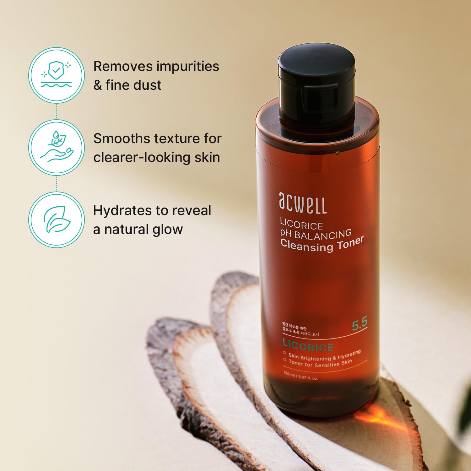 ACWELL Licorice pH 5 5 Balancing Cleansing Toner - ACWELL Official Product Imagery - 4