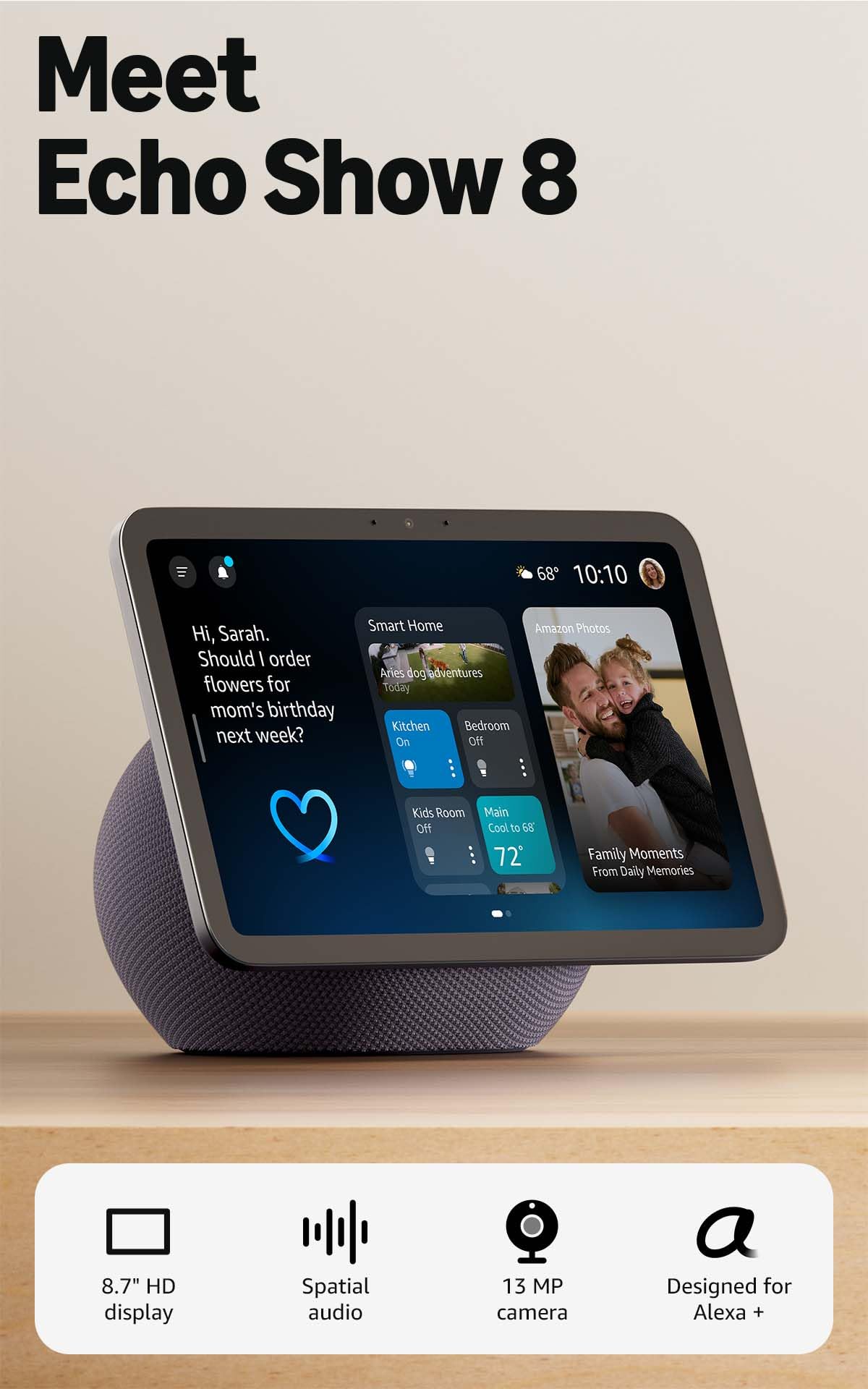 Amazon Echo Show 11  , Vibrant Full-HD 11" display with more viewing area and sp - Amazon Official Product View 10