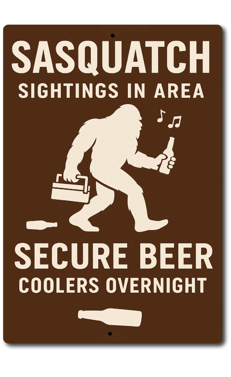 Caution Sasquatch Sighting Area Avoid Contact Hide Your Beer - Product Imagery