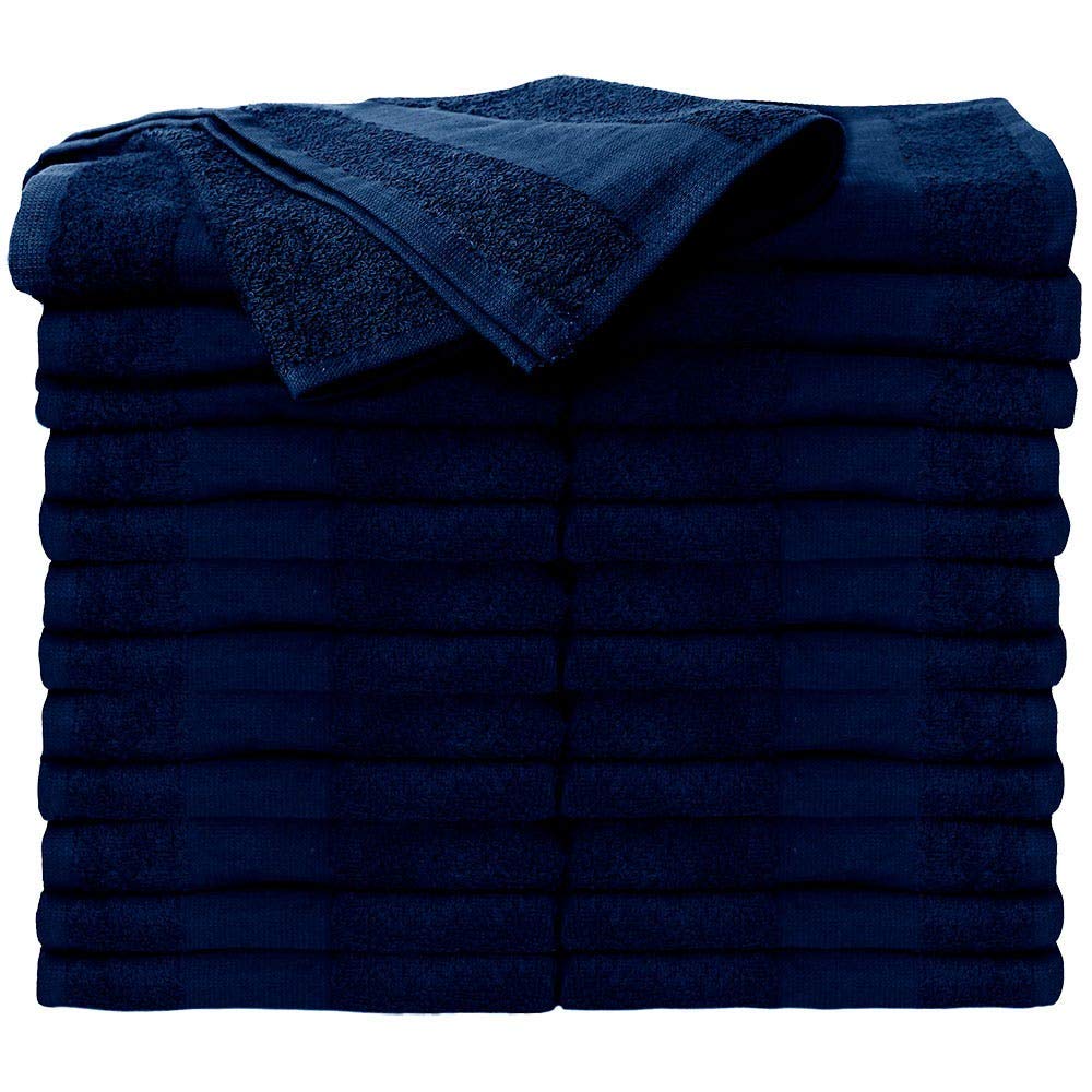 ForPro Premium Bleach Tough Salon Towels 24ct Navy Blue 27 L - ForPro Professional Collection Official Imagery - 1