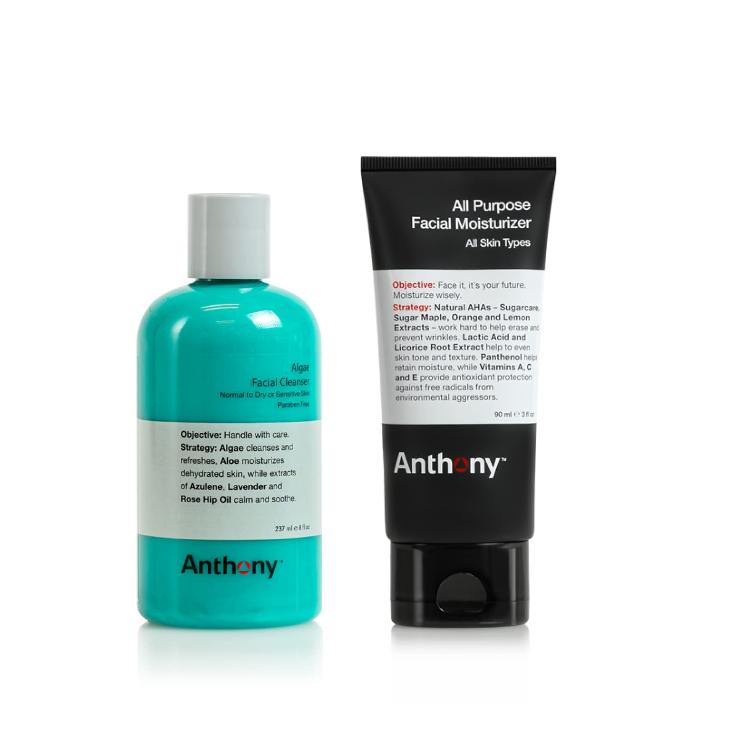 Anthony Sensitive Skin Duo, All-Purpose Facial Moisturizer - Anthony