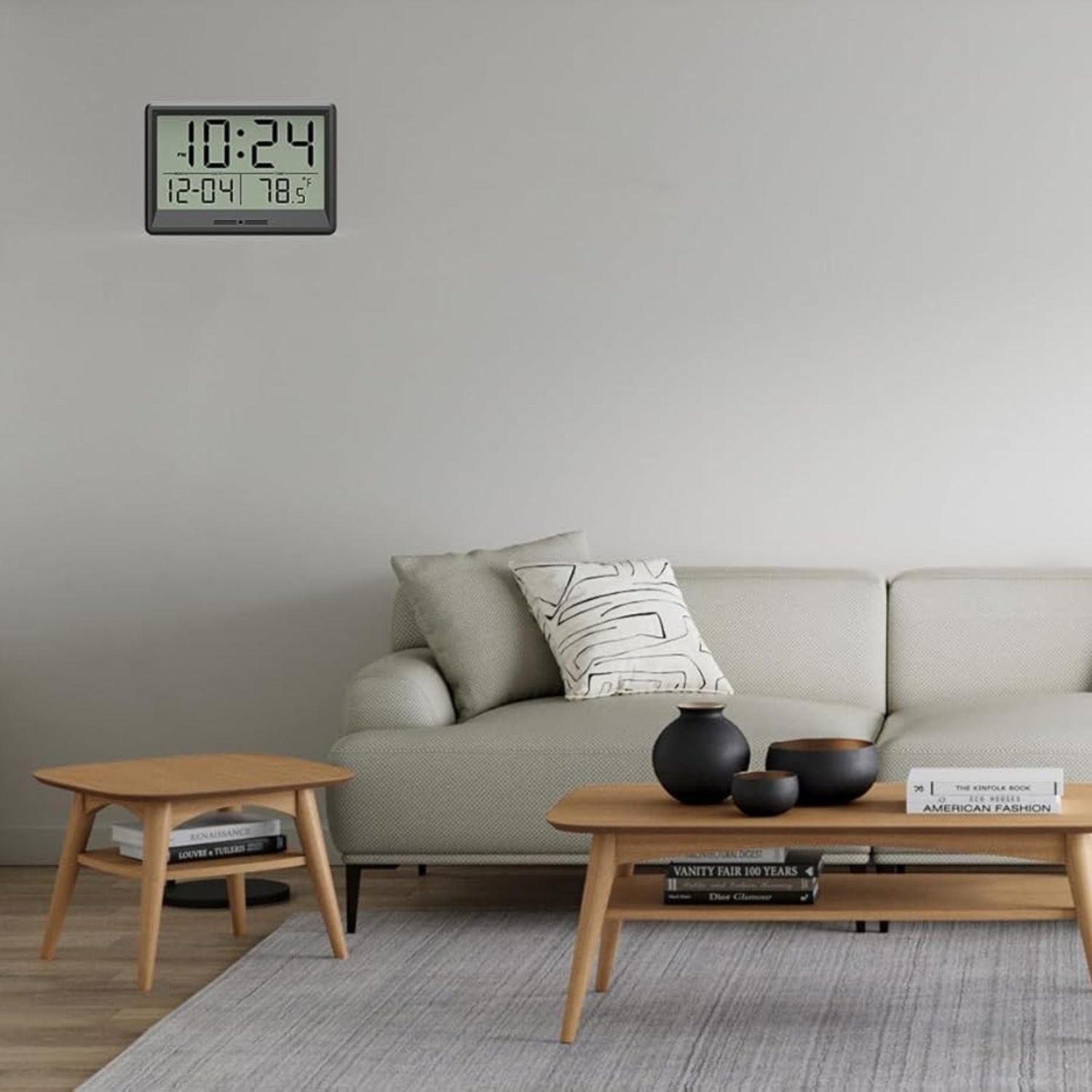Battery-operated 8-inch digital wall clock by XUANZIT with a large display and clear numeric readout.