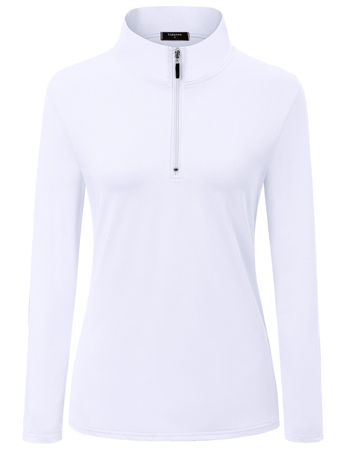 Womens Golf Shirts Long Sleeve Workout Tops Zip Up Tennis - Vidusou Official Imagery - 3