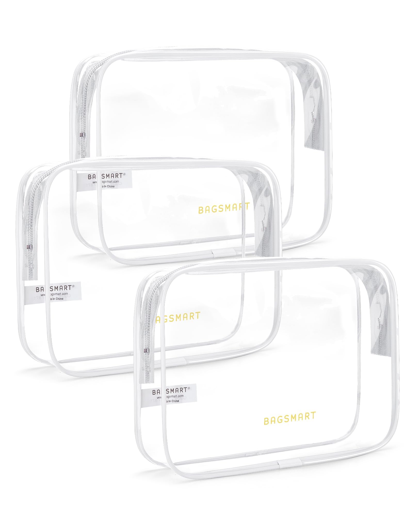BAGSMART Clear Toiletry Bag 2-Pack TSA Approved Water-Repellent, Black - BAGSMART Official Product View 10