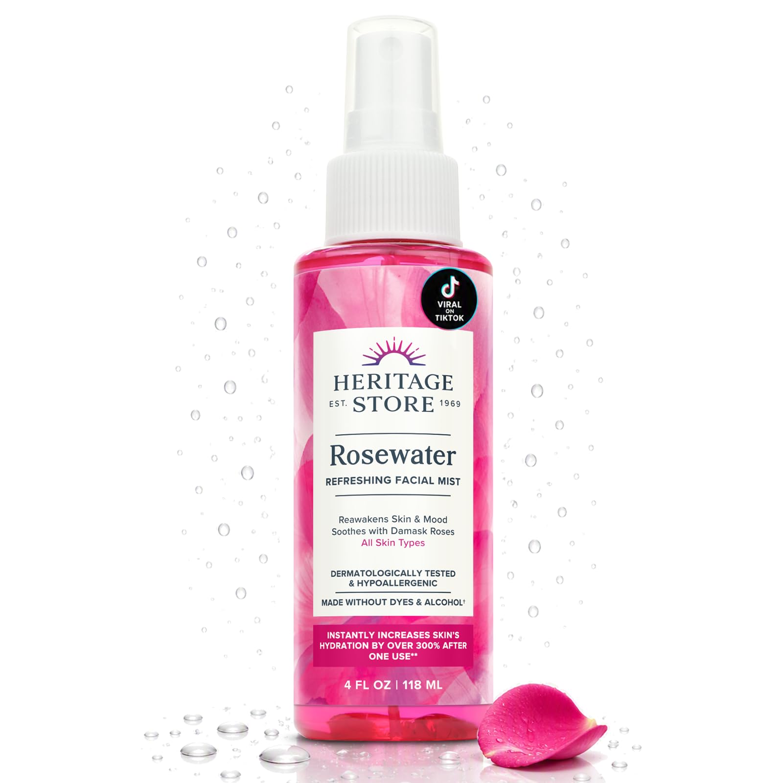 HERITAGE STORE Rosewater Facial Mist, Hydrating Face Spray, 12... - HERITAGE Official Product View 8