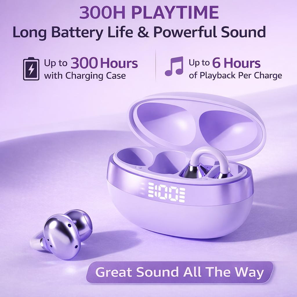 Wireless Bluetooth Earbuds Earrings with LED Digital Display - xzqioue Official Imagery - 7