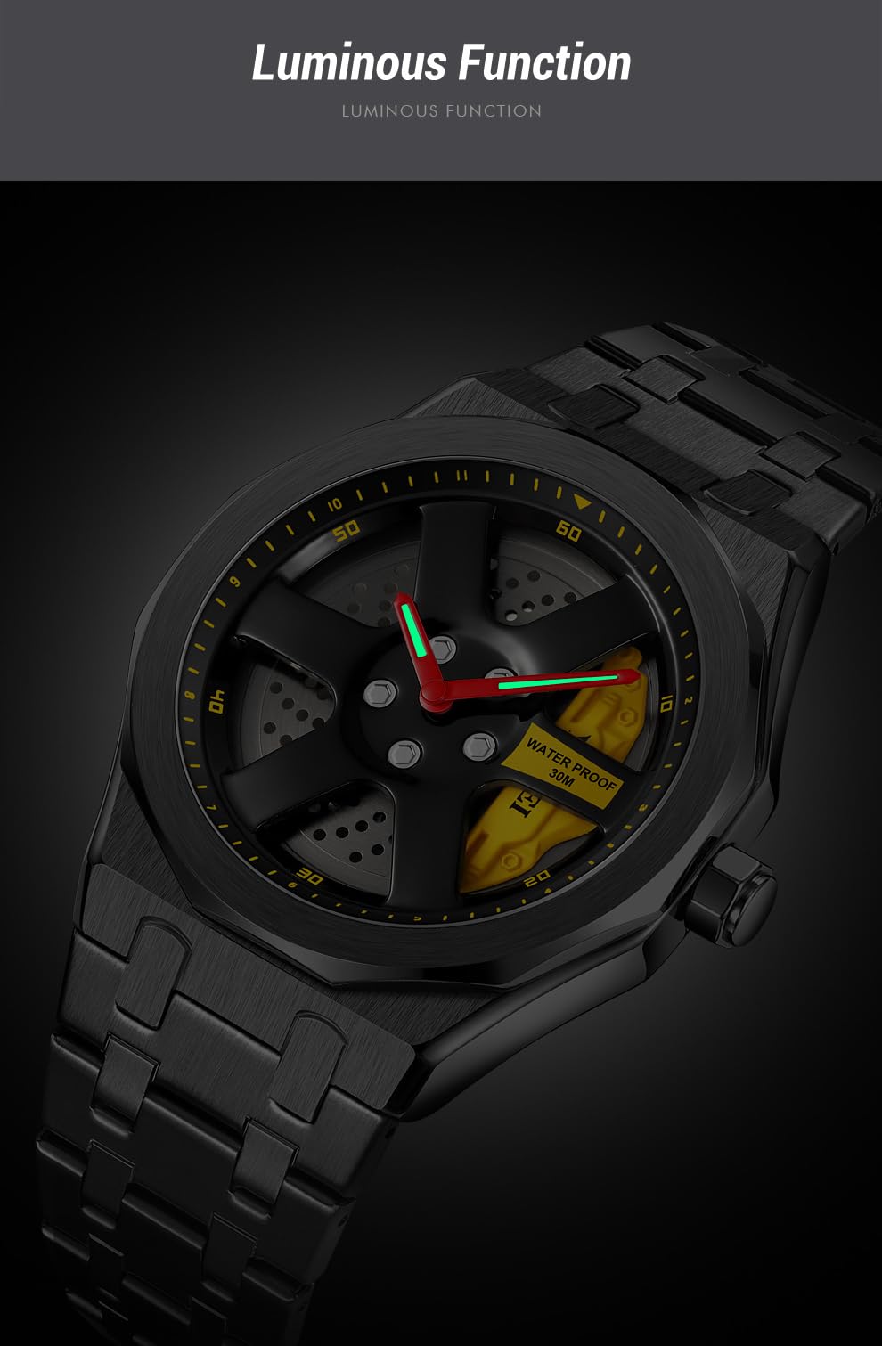 FANMIS Men Unique Car Wheel Watches Creative Waterproof - FANMIS Official Imagery - 7
