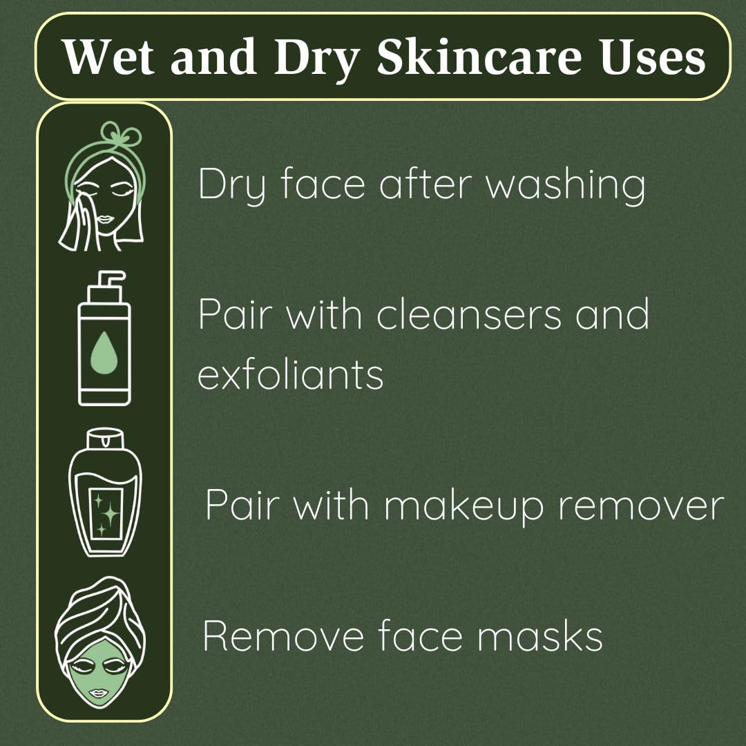 Clean Facial Towels for Sensitive Skin 100 USDA Biobased - Merbeau Official Imagery - 5