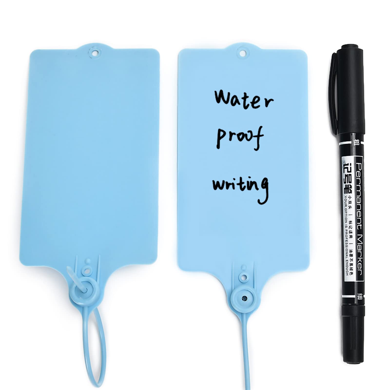 LeadSeals 100 Plastic Shipping Tags - Waterproof, Writable, Hangi - LeadSeals Official Product View 8